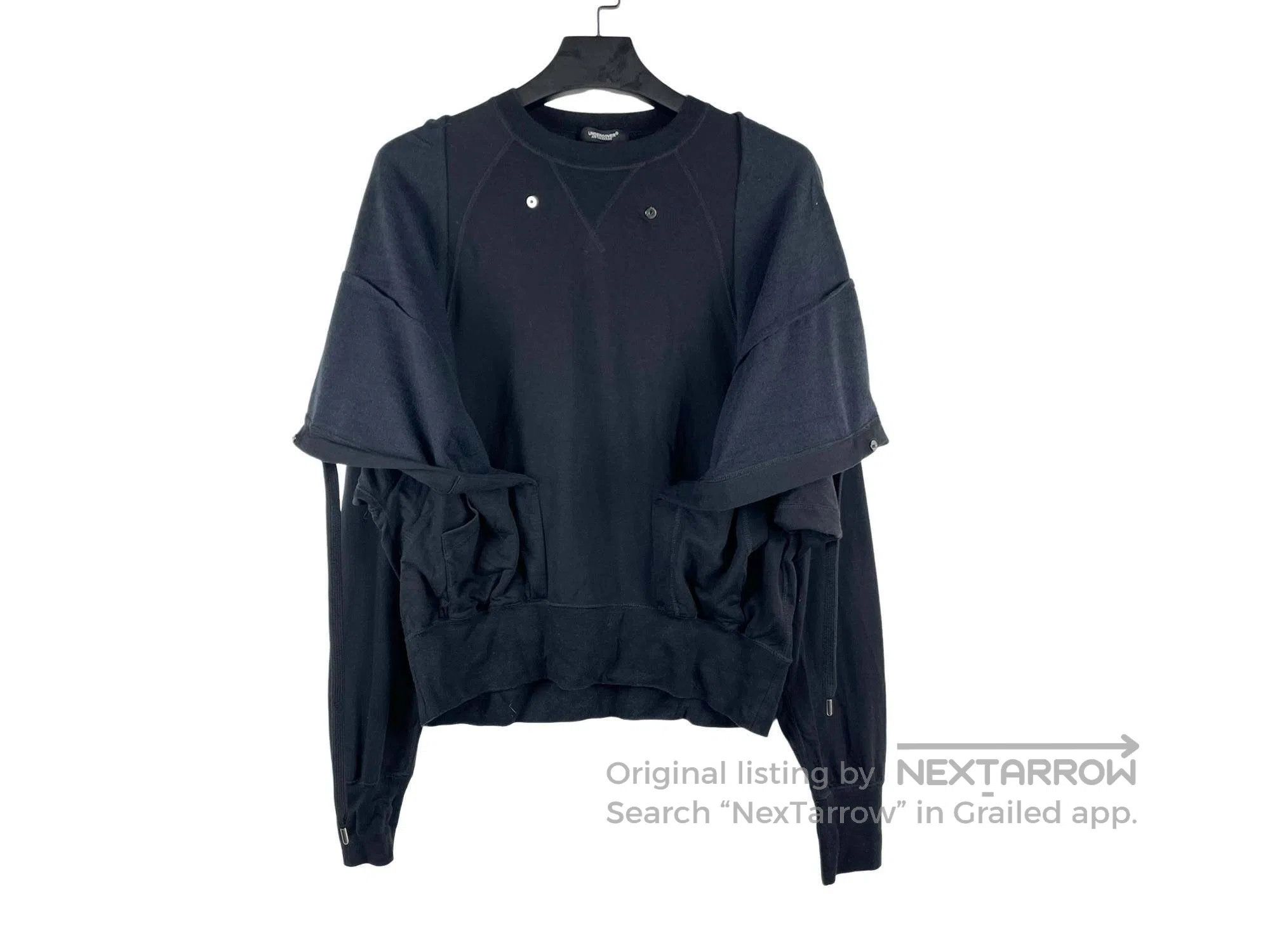 Undercover Undercover Fake Two-Piece Hooded Structured Sweatshirt Size US L / EU 52-54 / 3 - 3 Thumbnail