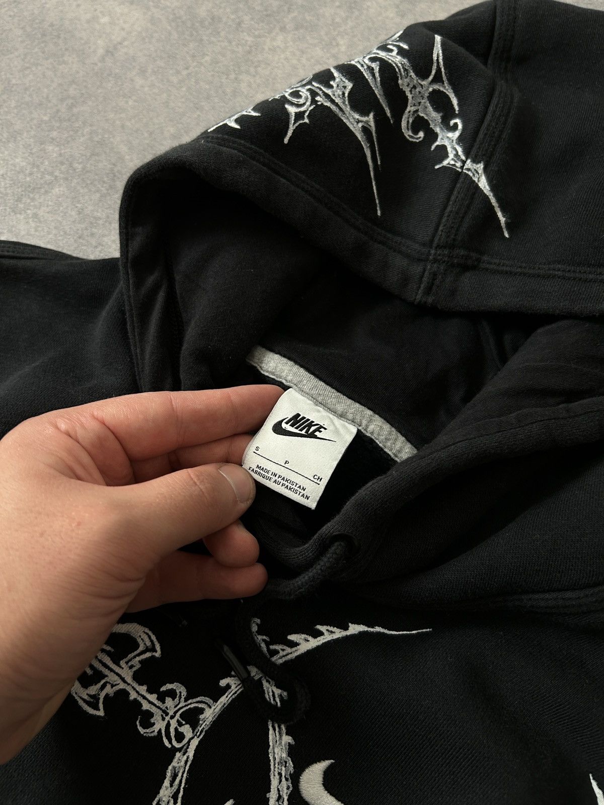 Nike Custom Cybersigilism black hoodies mens handmade