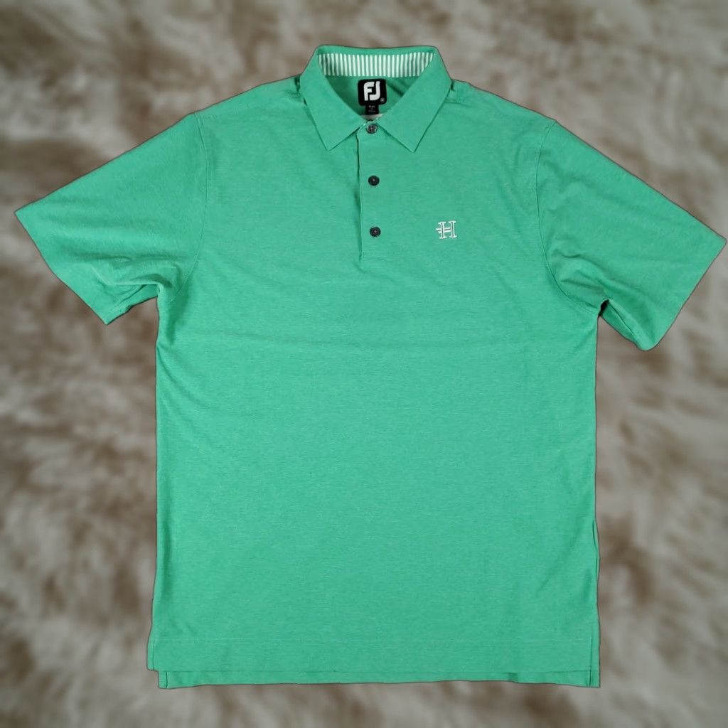 Footjoy FJ Polo Shirt Mens M Green Golf Casual Short Sleeve Shirt Size US M / EU 48-50 / 2 - 1 Thumbnail