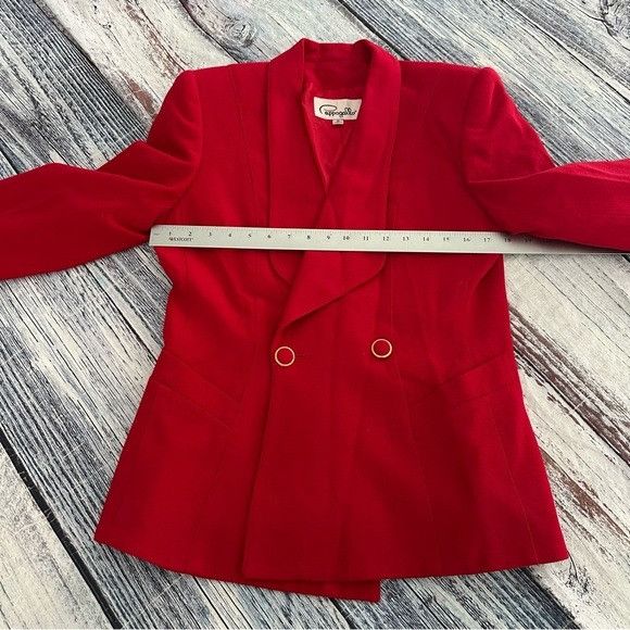 Vintage Vintage 100% Wool Red Double-Breasted Blazer Size M / US 6-8 / IT 42-44 - 9 Thumbnail
