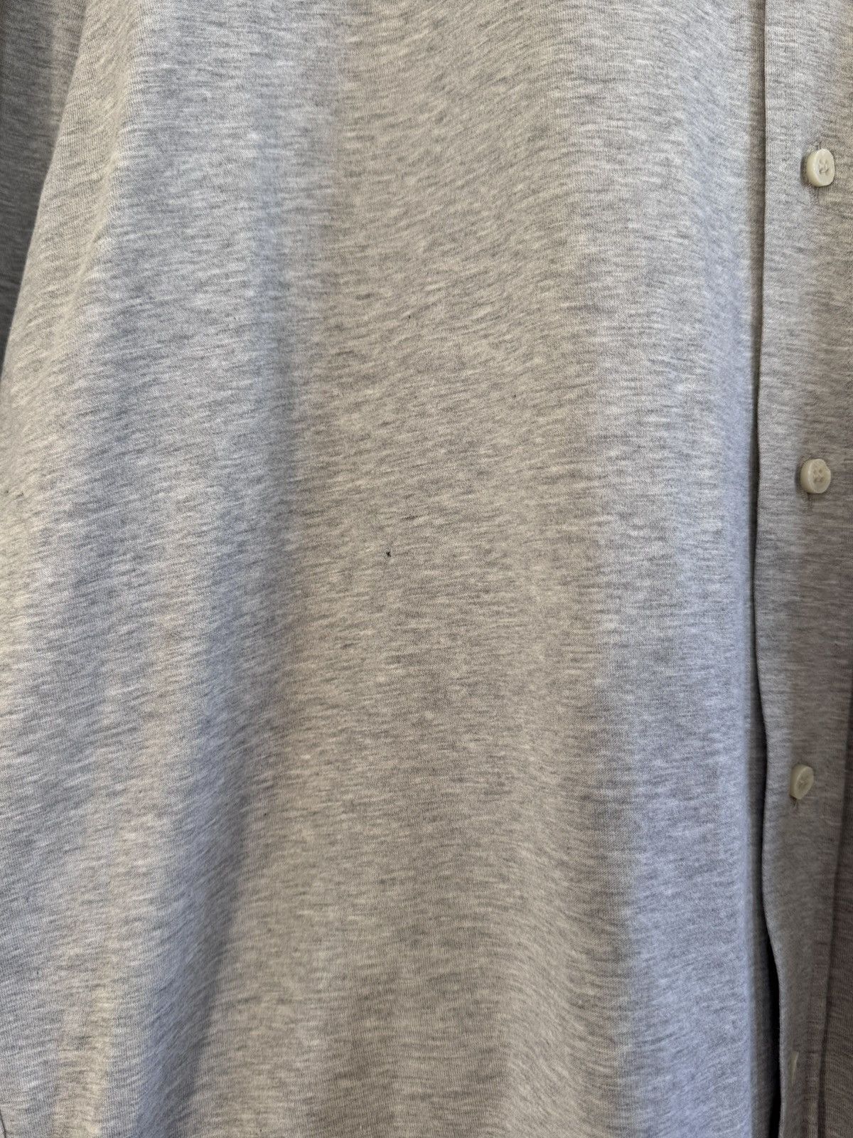 Brunello Cucinelli Brunello Cucinelli Bergdorf Grey Jersey Button Down Shirt 56 Size US XL / EU 56 / 4 - 4 Thumbnail
