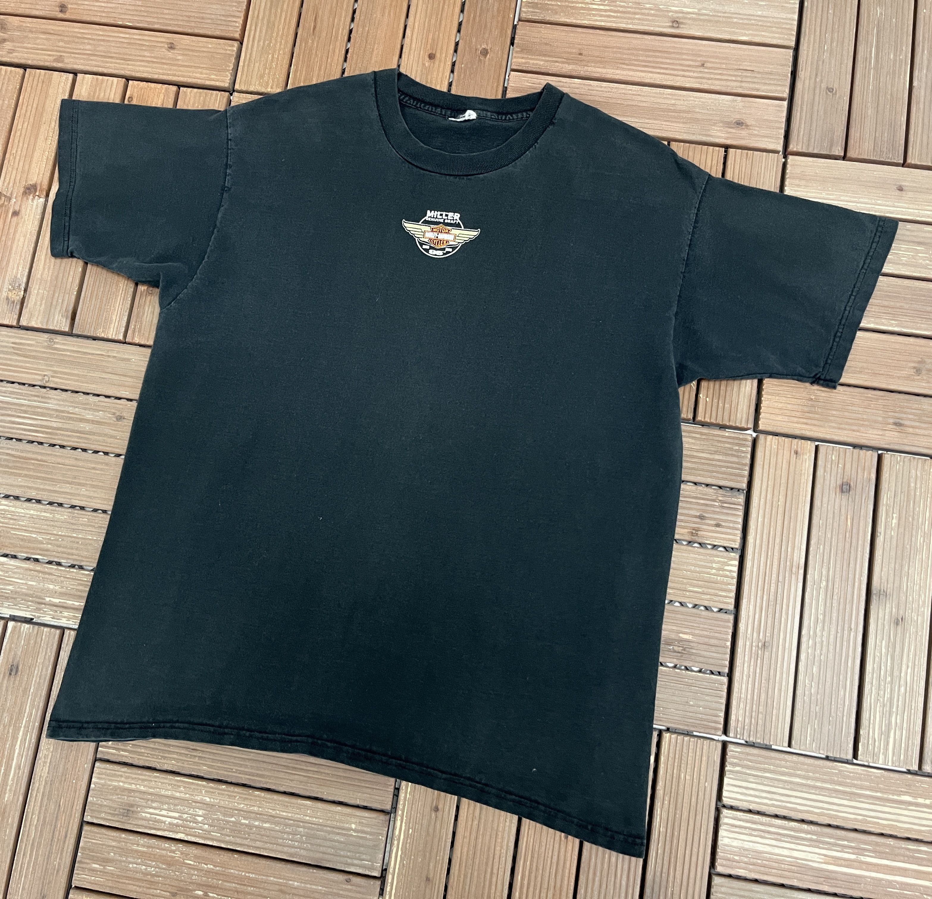 Vintage Harley Davidson Miller Genuine Draft Vintage Black T-Shirt Size US L / EU 52-54 / 3 - 3 Thumbnail