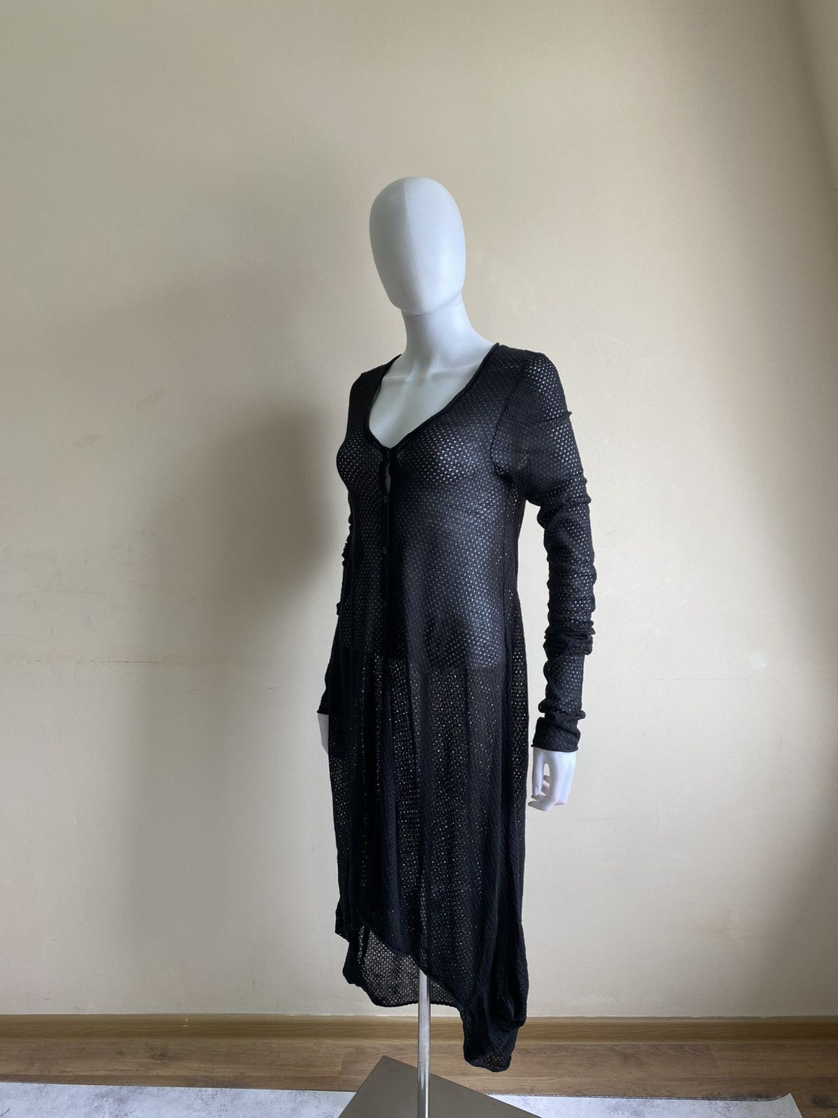 Rundholz Rundholz Black Label Avant Garde Mesh Button Up Midi Dress Size XS / US 0-2 / IT 36-38 - 5 Thumbnail