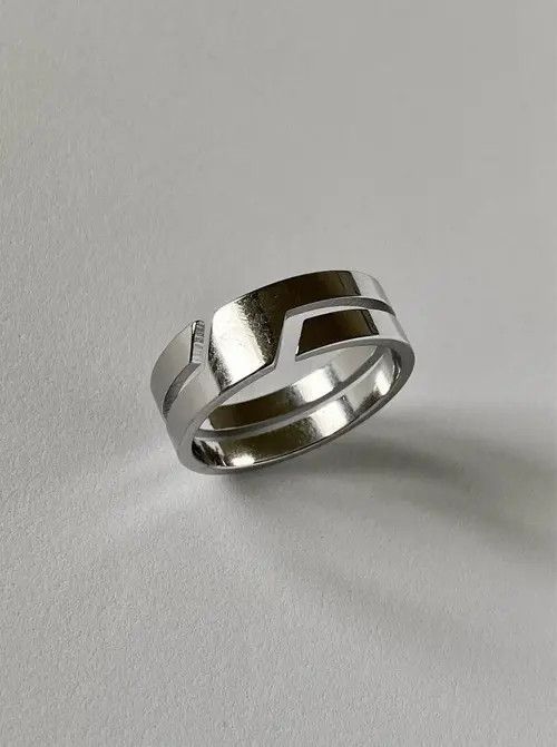 Jewelry Minimalist Stainless Steel Ring Size ONE SIZE - 1 Thumbnail