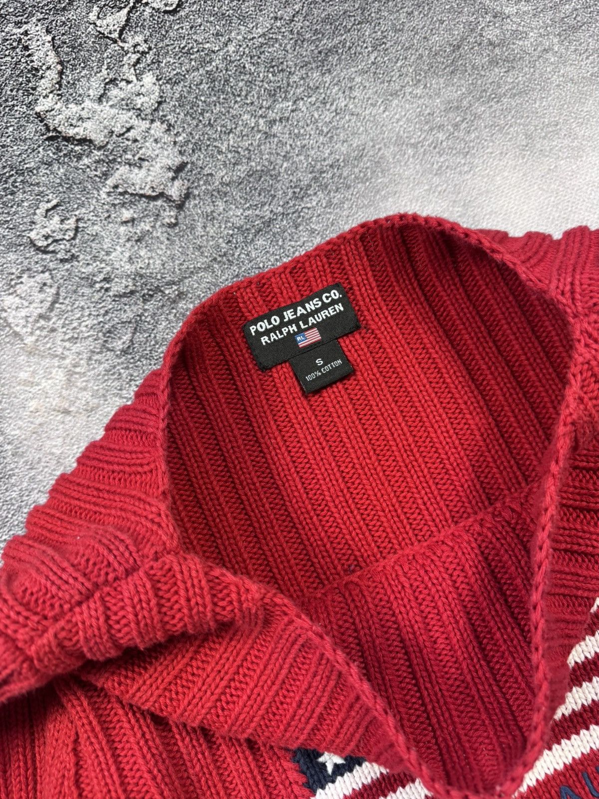 Polo Ralph Lauren Polo Jeans Co. Ralph Lauren Red Flag Sweater Size S / US 4 / IT 40 - 3 Thumbnail