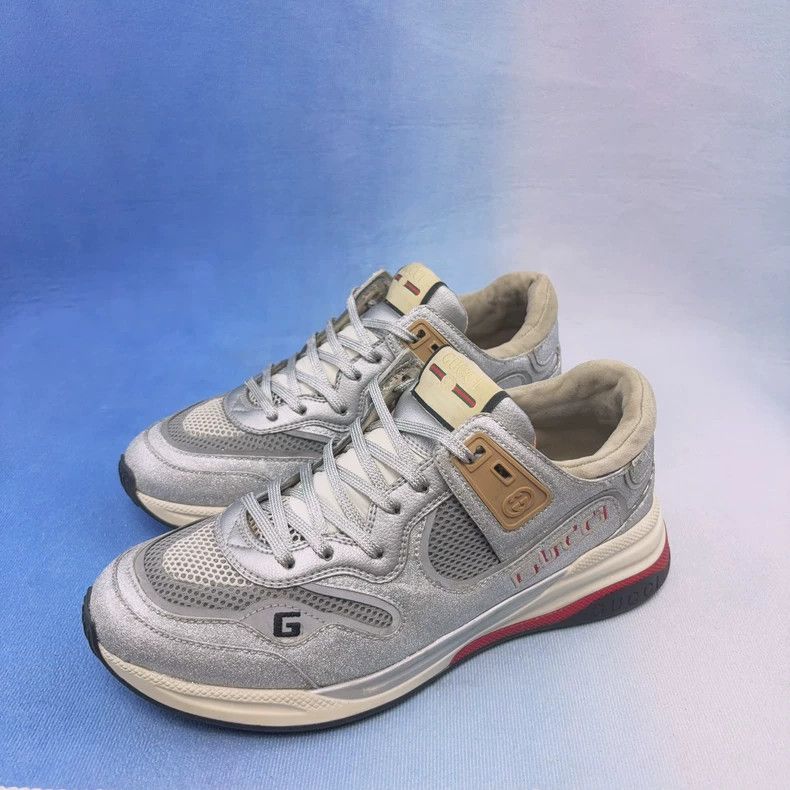 Gucci Gucci Ultrapace Silver Gray Sneakers - dmc Size US 7.5 / EU 40-41 - 1 Thumbnail