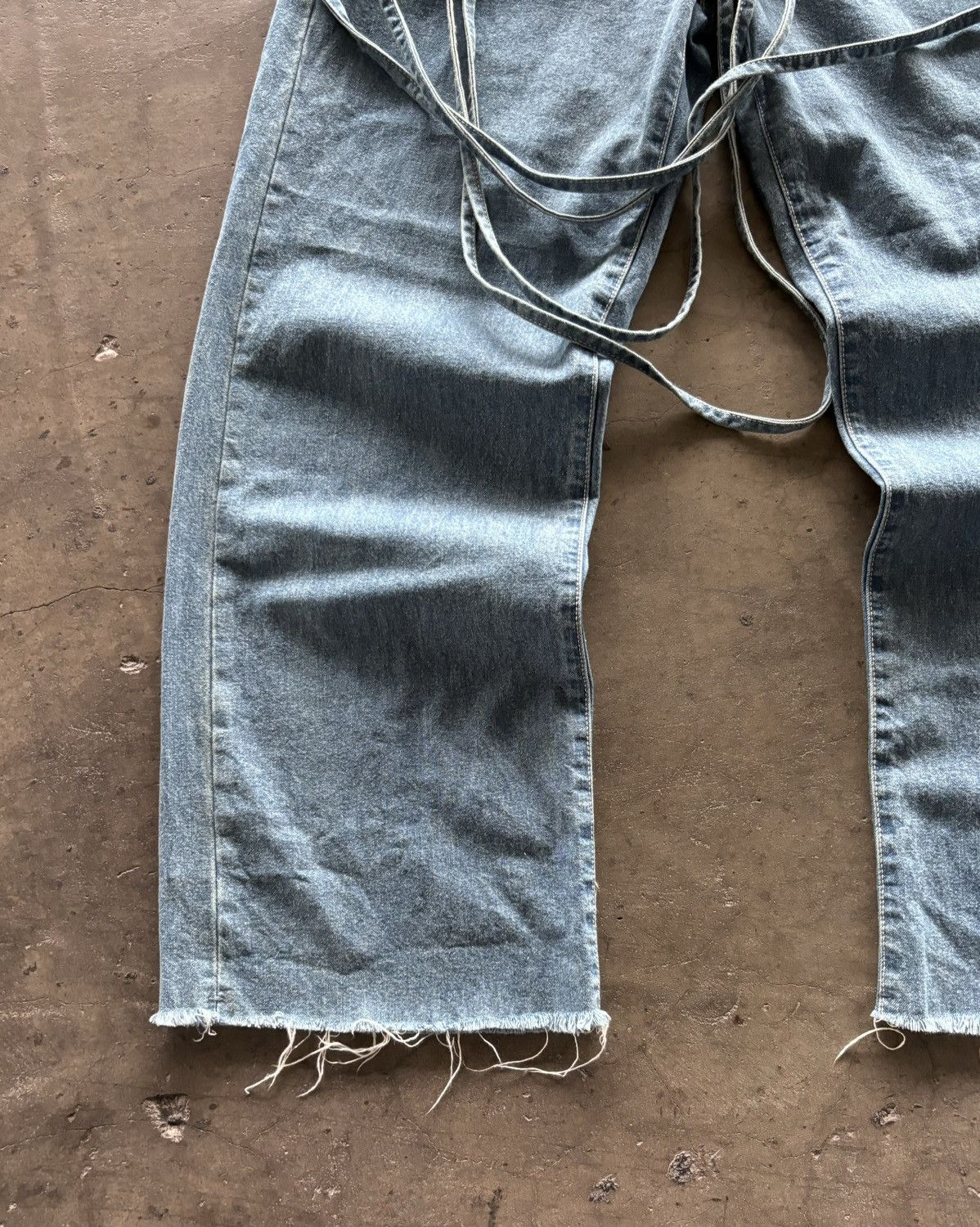Beauty Beast × Japanese Brand 2000s Ungrid Multi Rope Blue Denim Baggy Jeans Size US 28 / EU 44 - 2 Thumbnail
