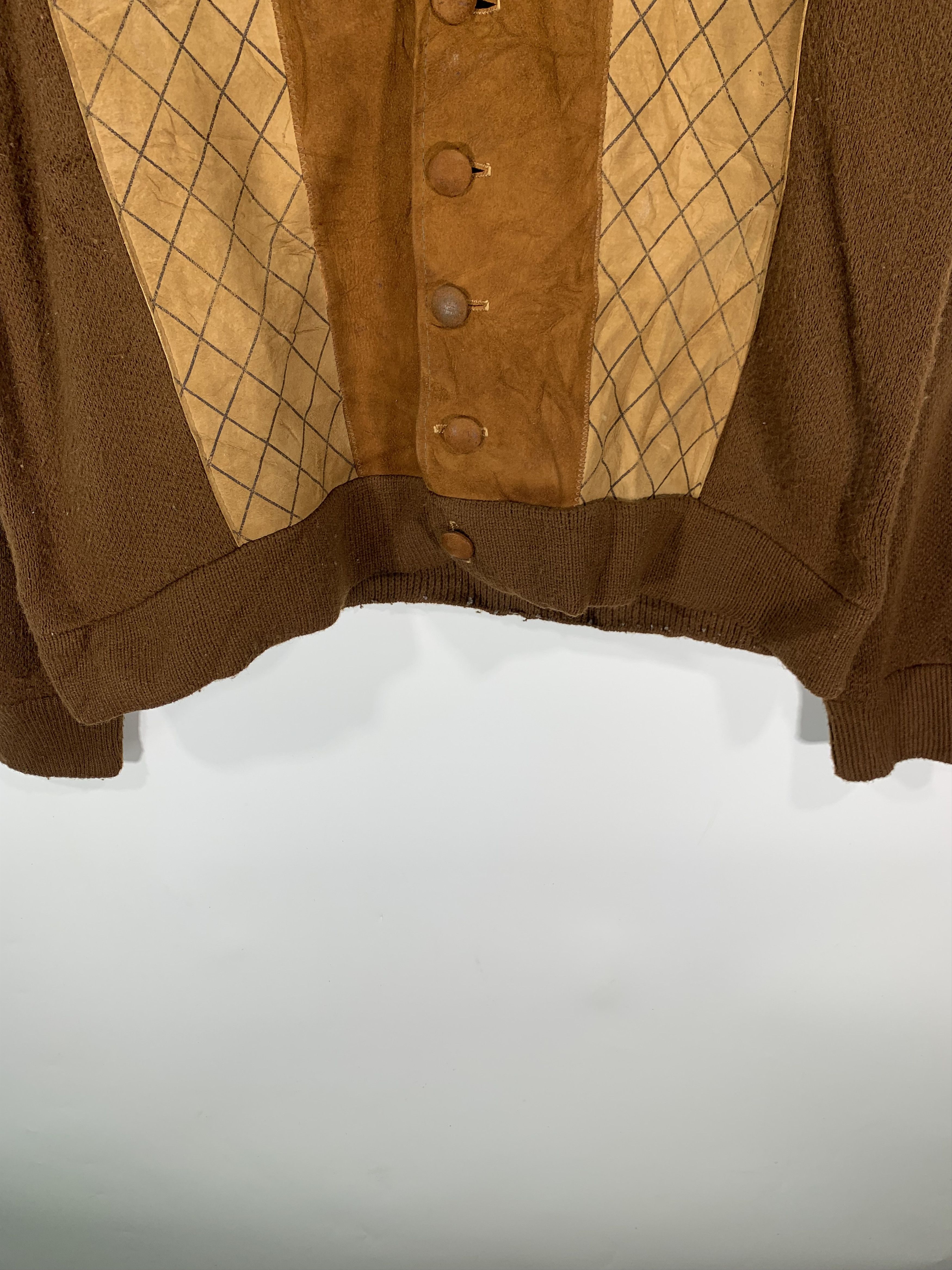 Leather ⚡️Vintage Sweater Leather Front Size US M / EU 48-50 / 2 - 2 Thumbnail