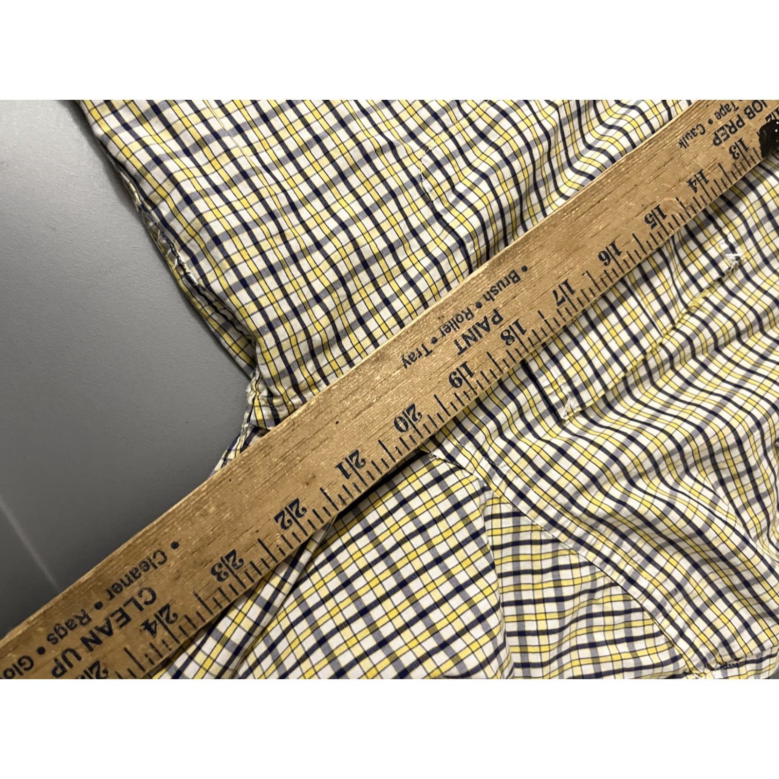 Tommy Hilfiger Tommy Hilfiger Slim Fit Yellow Plaid Button-Down Long Sleeve Shirt 16 Mens Size US L / EU 52-54 / 3 - 5 Thumbnail