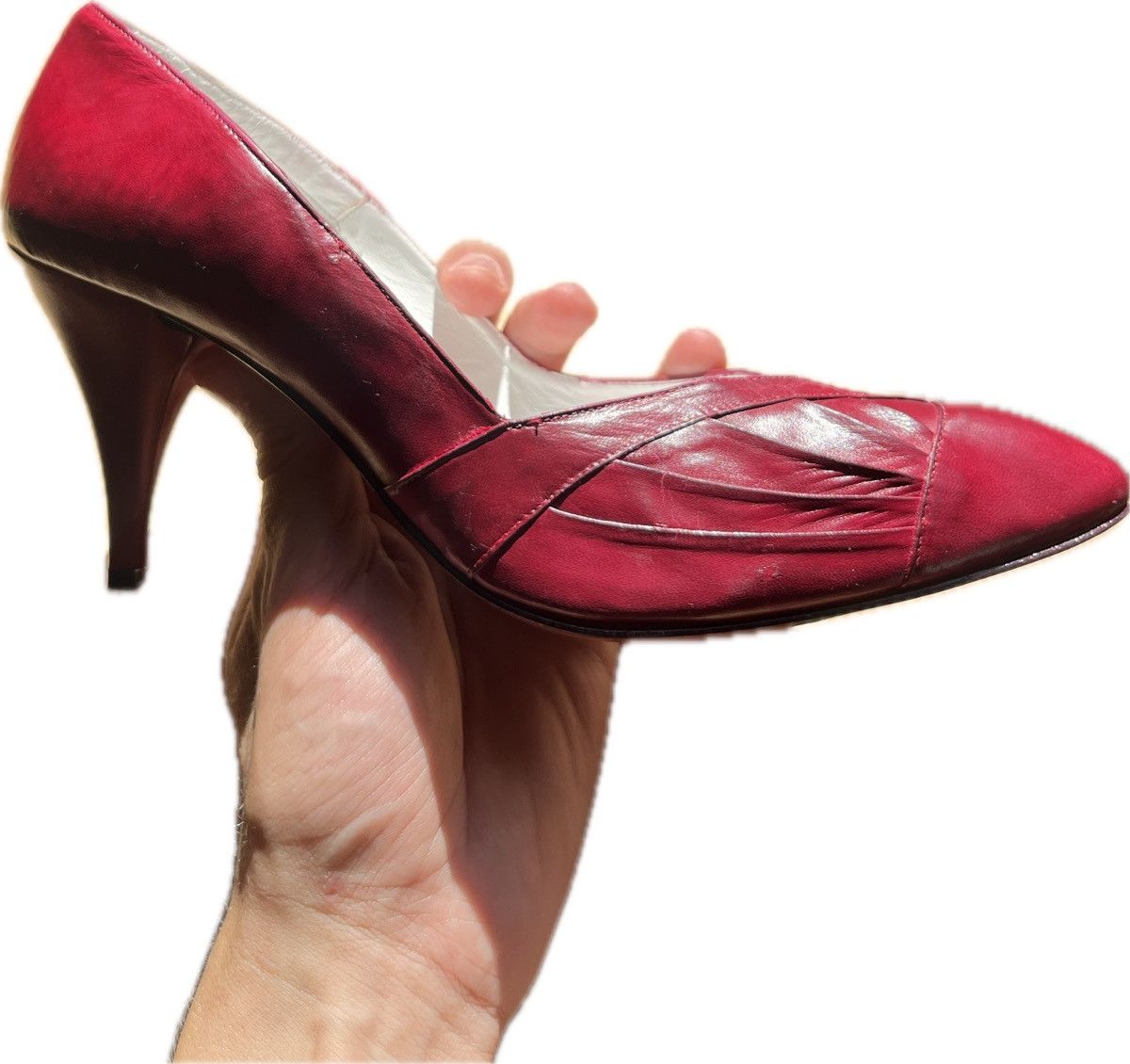 Dior Vintage red leather Dior heels Size US 5.5 / IT 35.5 - 20 Thumbnail