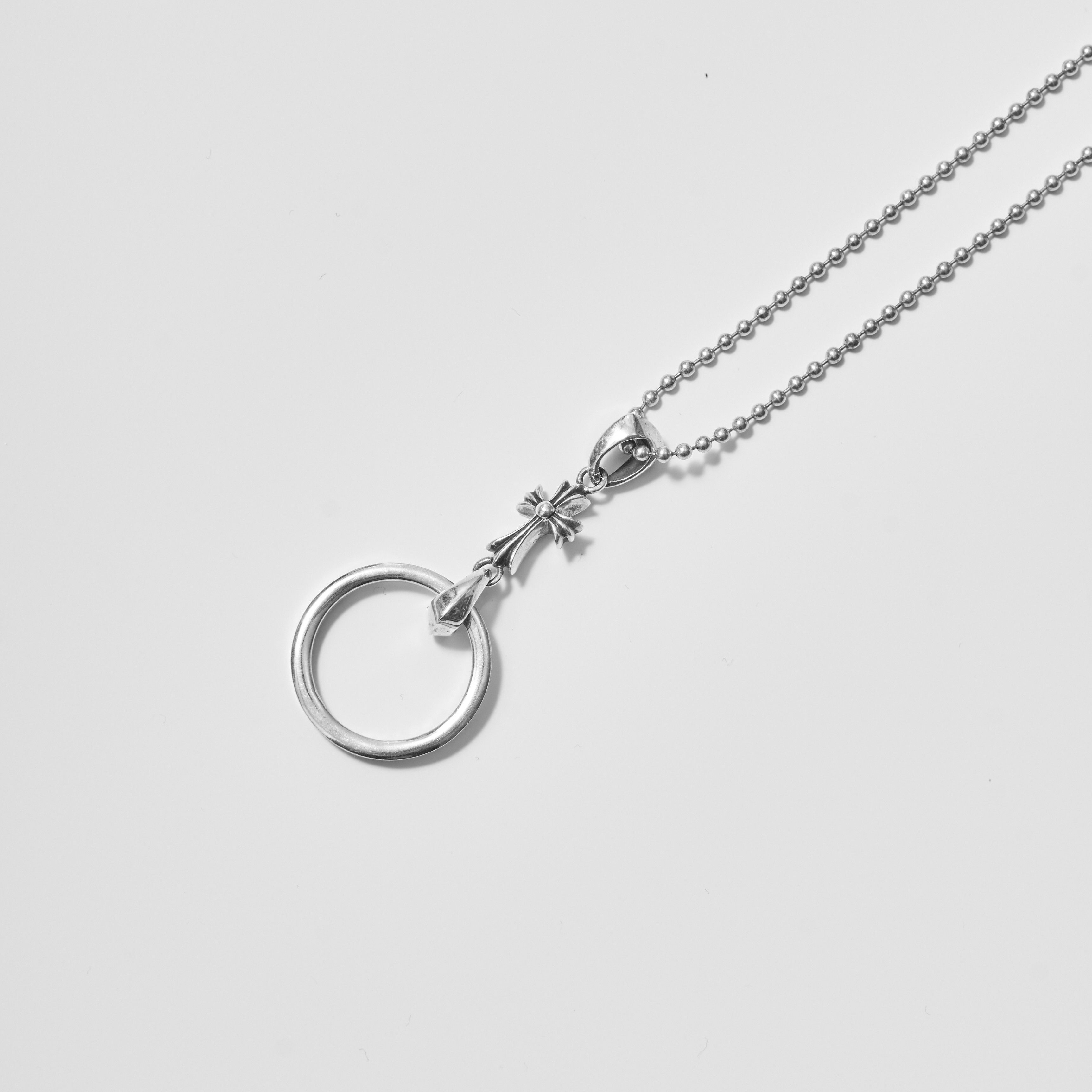 Chrome Hearts CHROME HEARTS Ball Chain Necklace Silver Cross Size ONE SIZE - 1 Thumbnail