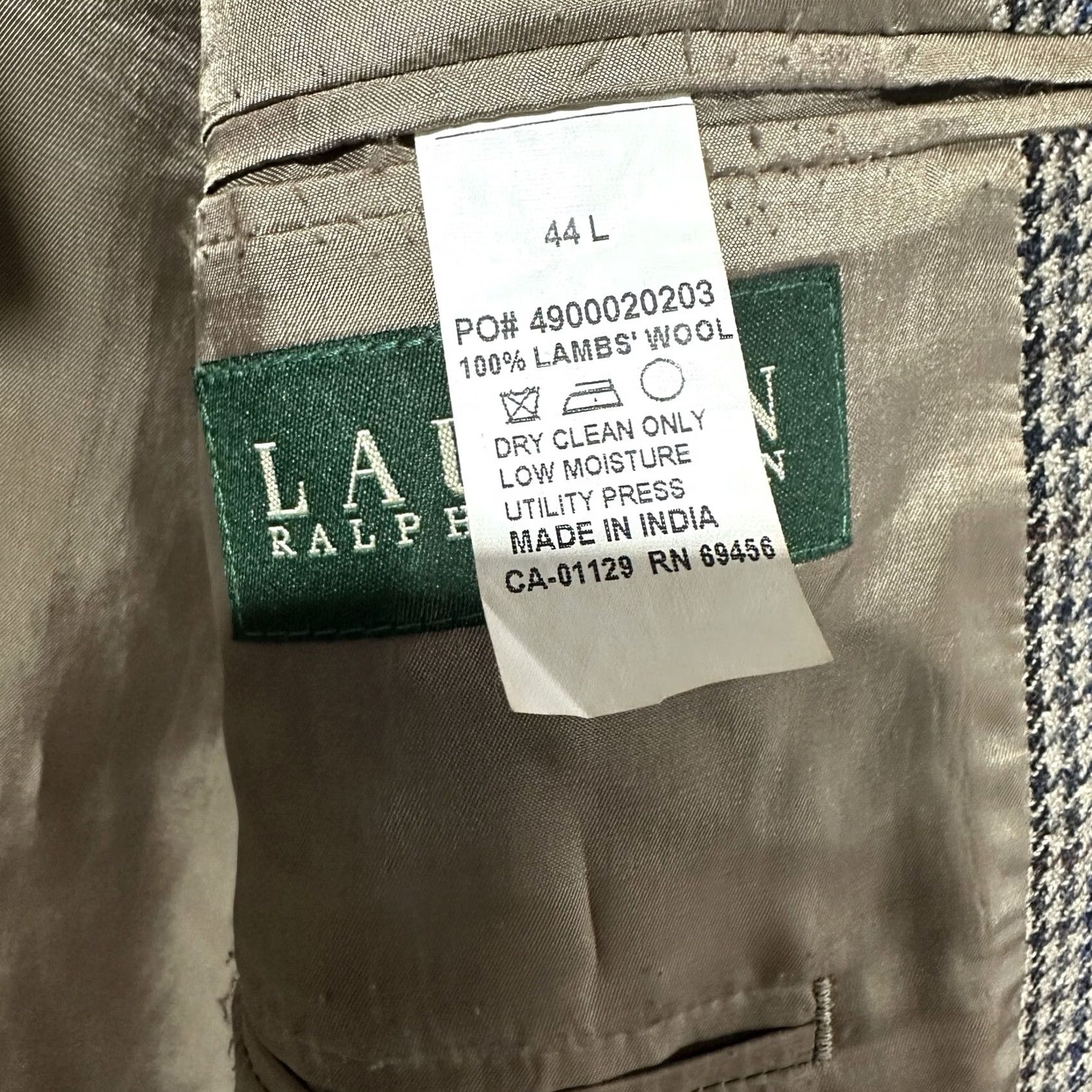 Ralph Lauren VINTAGE Polo Ralph Lauren Sport Houndstooth 100% Lambs Wool Blazer Jacket 44L Mens Brown Wool Button Lined Coat Size US XXL / EU 58 / 5 - 3 Thumbnail