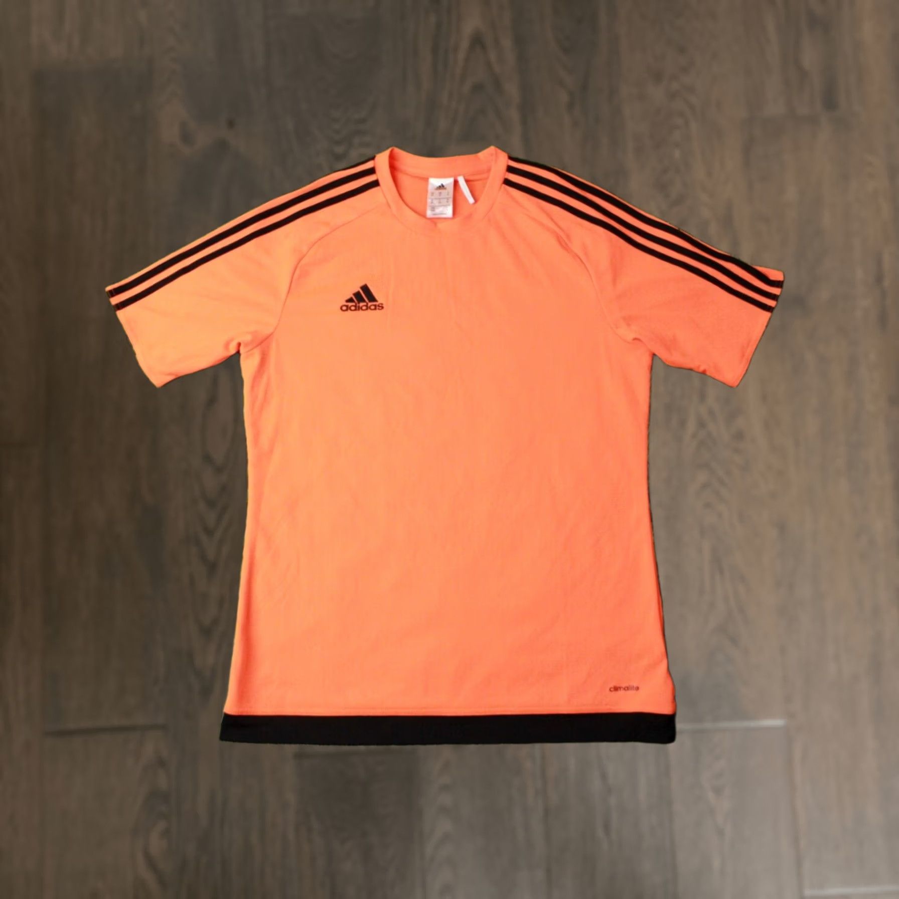 Adidas ADIDAS PERFORMANCE FOOTBALL SHIRT JERSEY M Black and Orange Mens 2015 Estro Classic Football Shirt Size US M / EU 48-50 / 2 - 1 Thumbnail