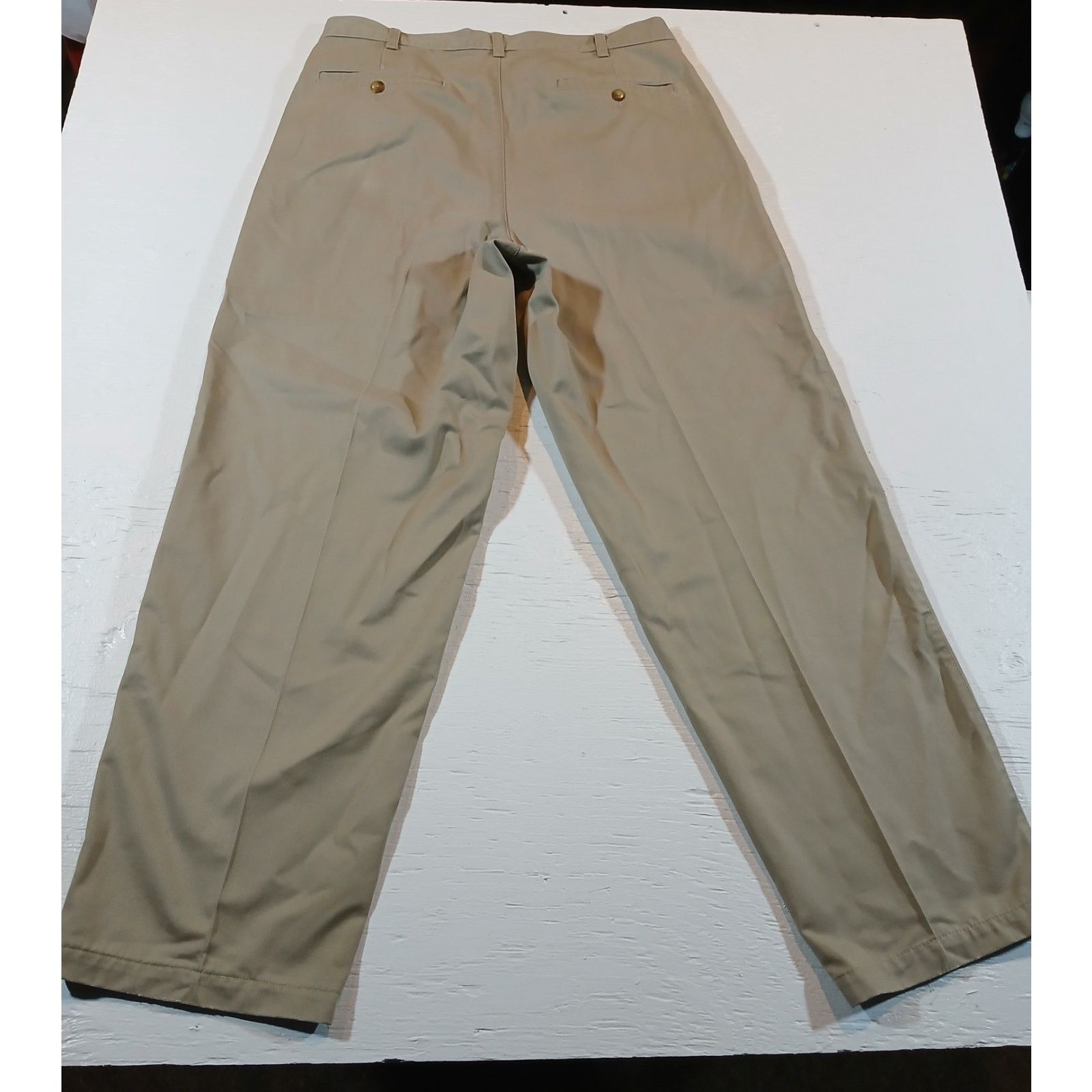 Other Unbranded (33x32) Men's Beige Khaki Relaxed Fit Slacks Size US 33 - 2 Thumbnail