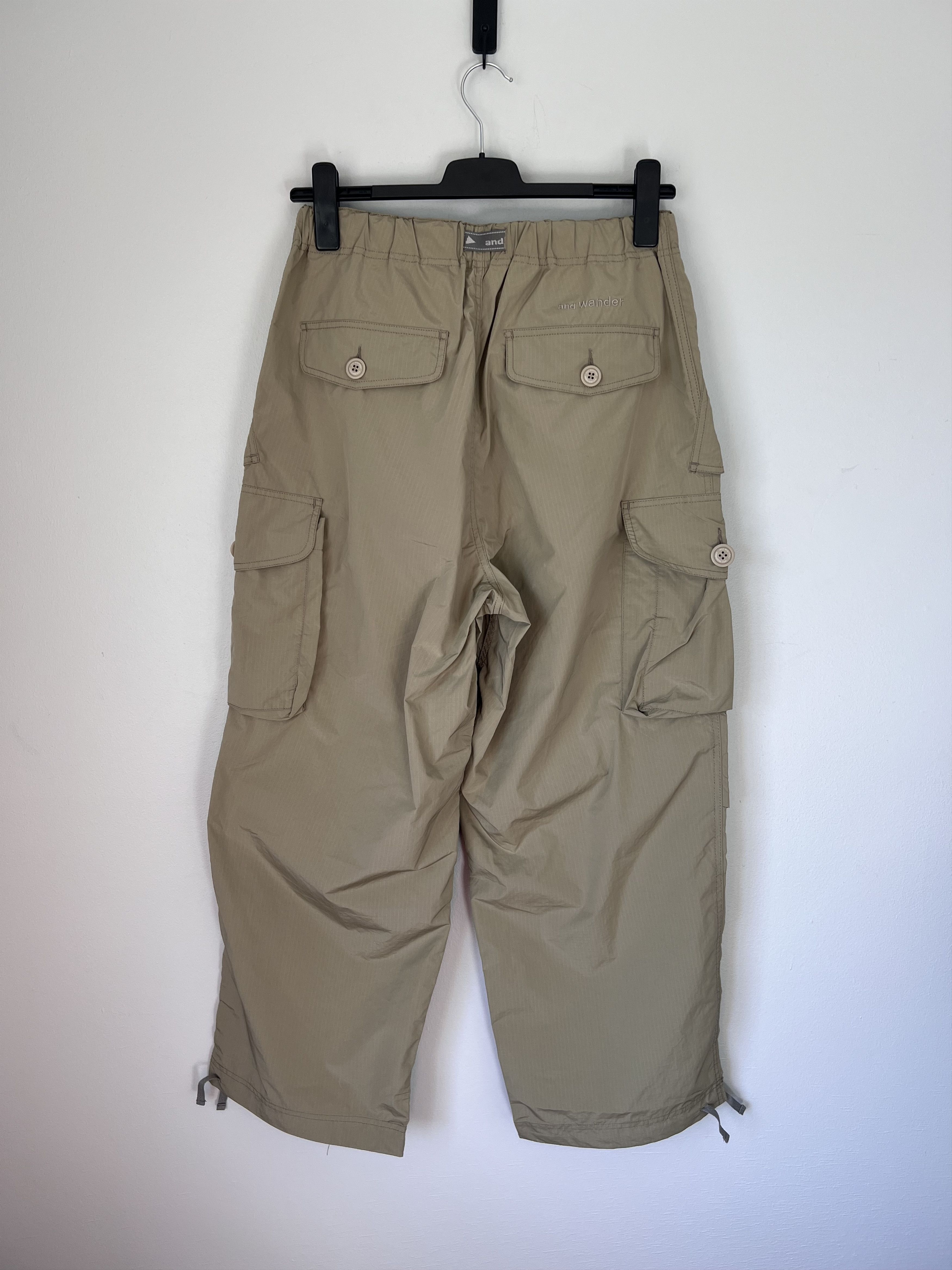 And Wander and Wander Oversized Cargo Pants in Beige Size US 33 - 5 Thumbnail