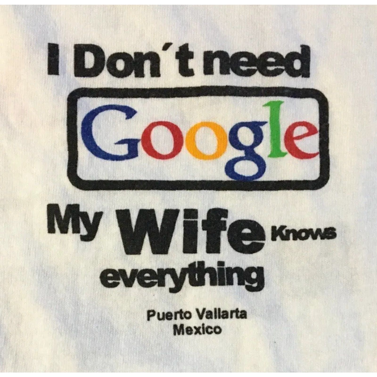 Vintage Vtg I Dont Need Google My Wife Knows Everything Shirt XXL Funny Marriage Grunge Size US XXL / EU 58 / 5 - 4 Thumbnail