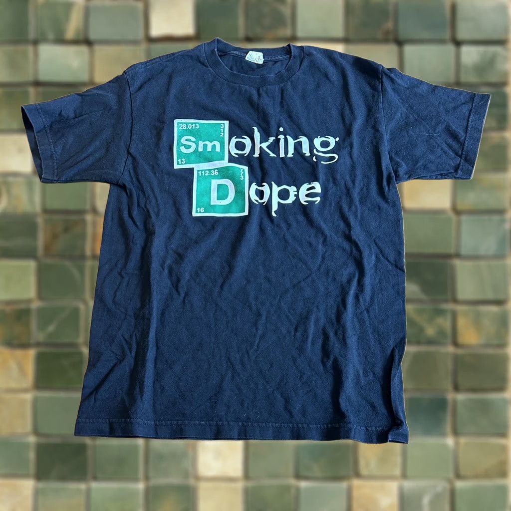 Breaking Bad Parody T Shirt Mens Medium Black Smoking Dope Graphic Tee Alstyle, Men’s