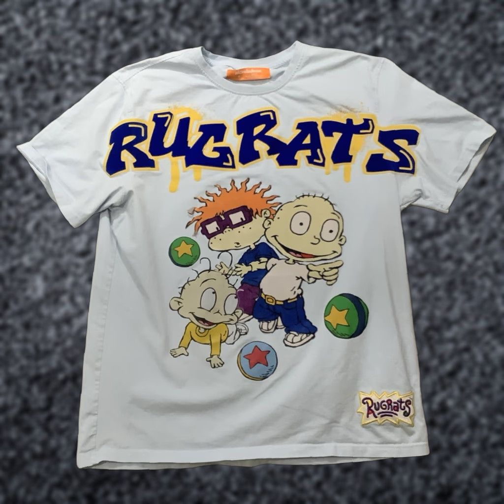 Nickelodeon Rugrats T Shirt Nickelodeon Blue XL Mens Embroidered Short Sleeve Cotton Felt Tommy Figure Size US XL / EU 56 / 4 - 1 Thumbnail