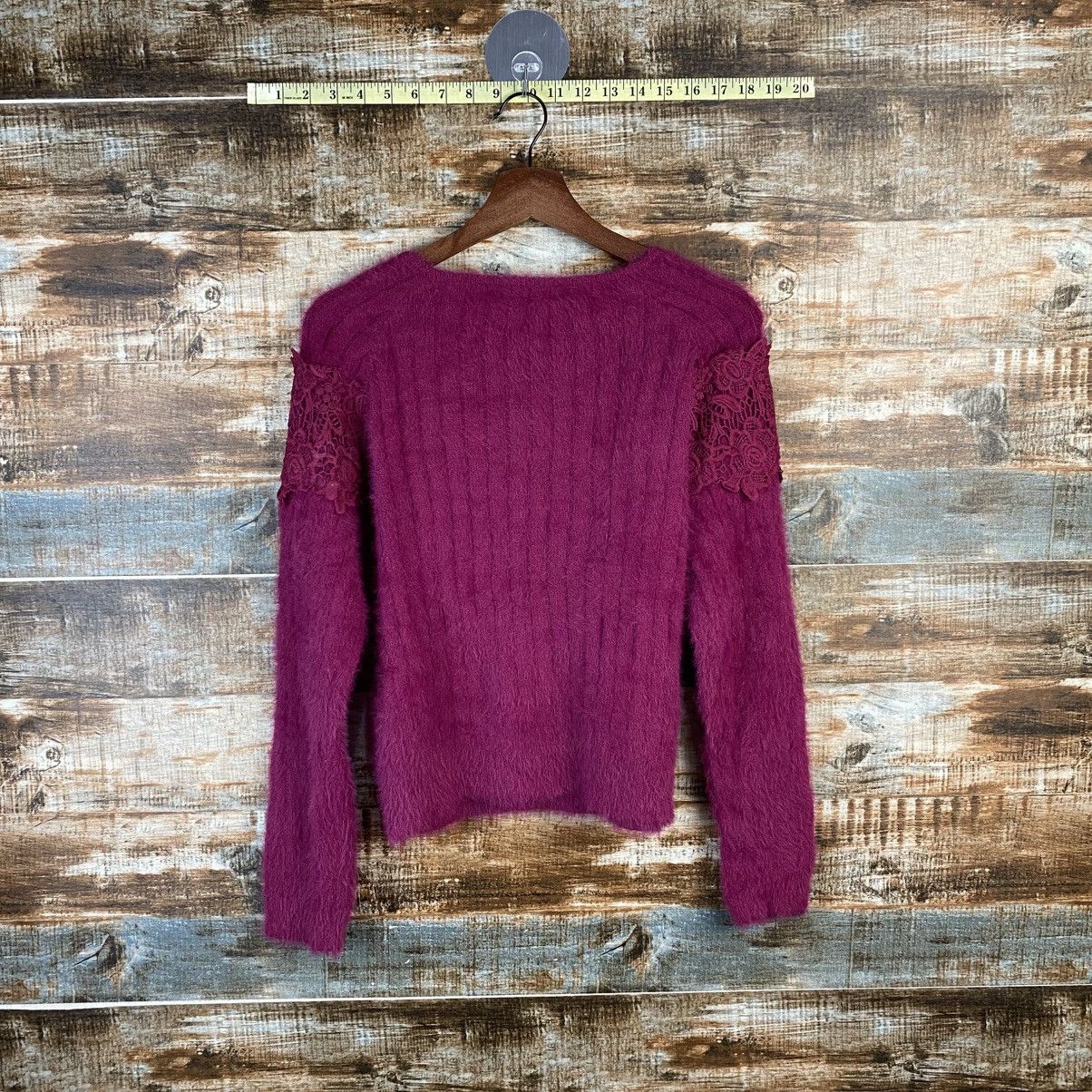 Japanese Brand DL A.G Plus Purple fur shaggy Knitwear #C1065 Size S / US 4 / IT 40 - 13 Thumbnail