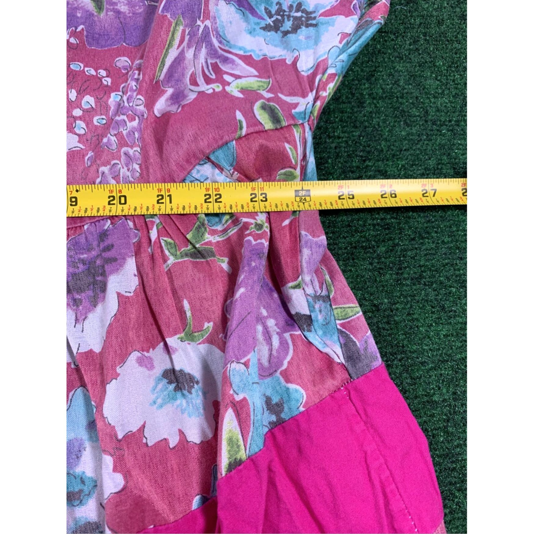 Pinko VTG MUUMUU Pink Floral W/pockets Size Large Day Dress Size L / US 10 / IT 46 - 5 Thumbnail