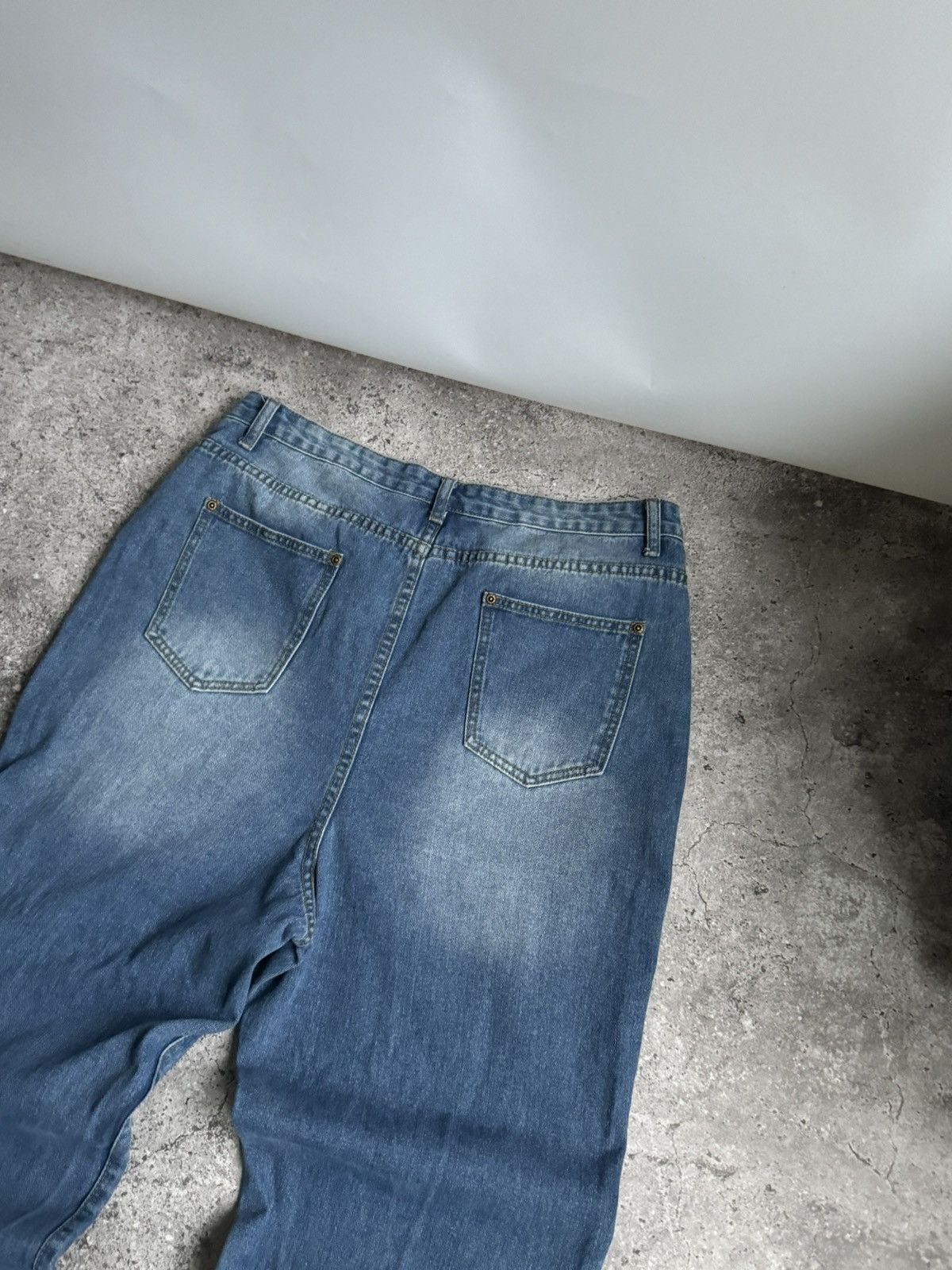 Vintage Vintage Baggy Y2K distressed trash denim jeans pants Size US 32 / EU 48 - 9 Thumbnail