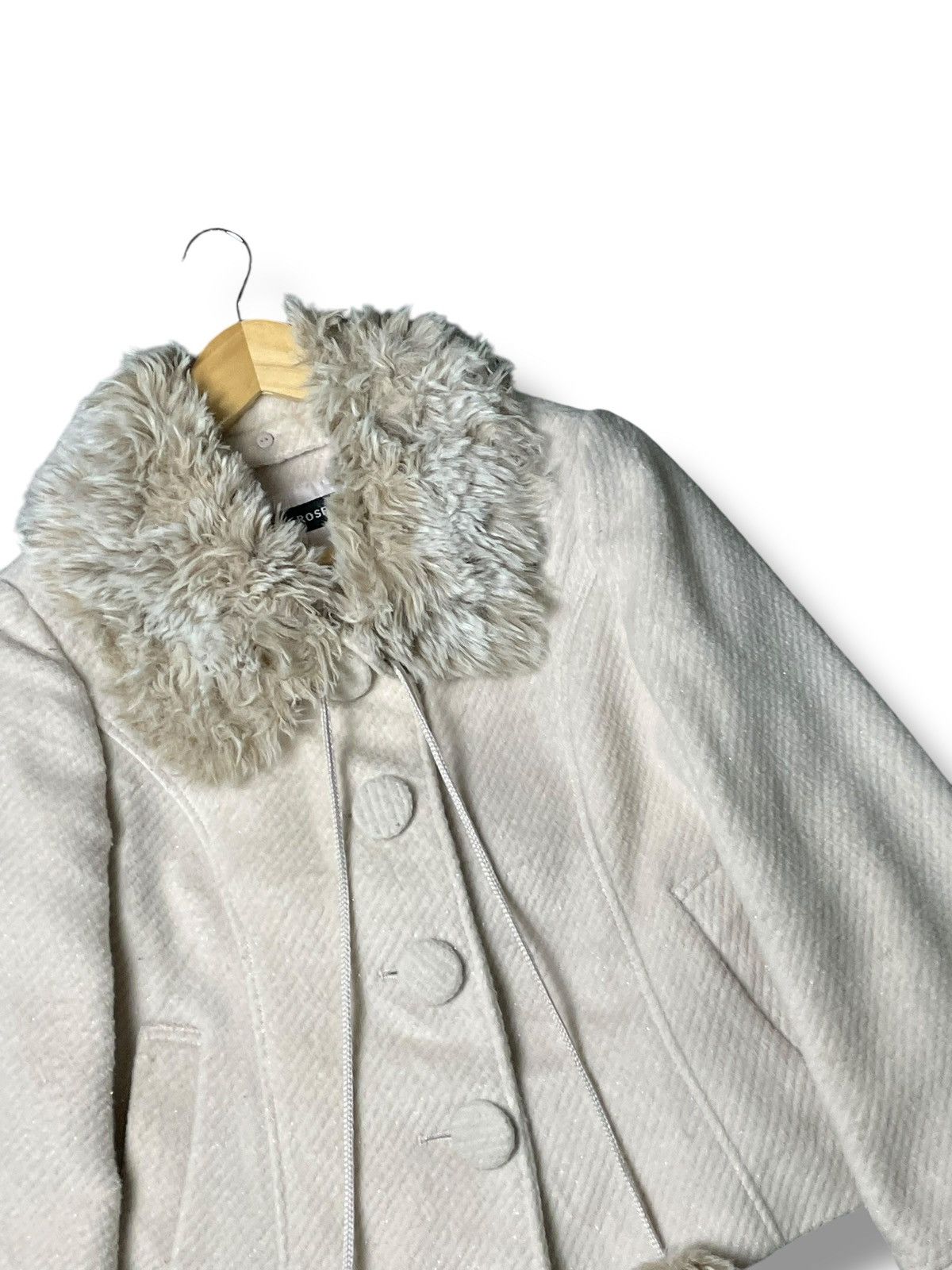 Japanese Brand × Vintage L’EST ROSE Faux Fur Collar Crop Coat (78) Size XXS / US 00 / IT 34 - 4 Thumbnail