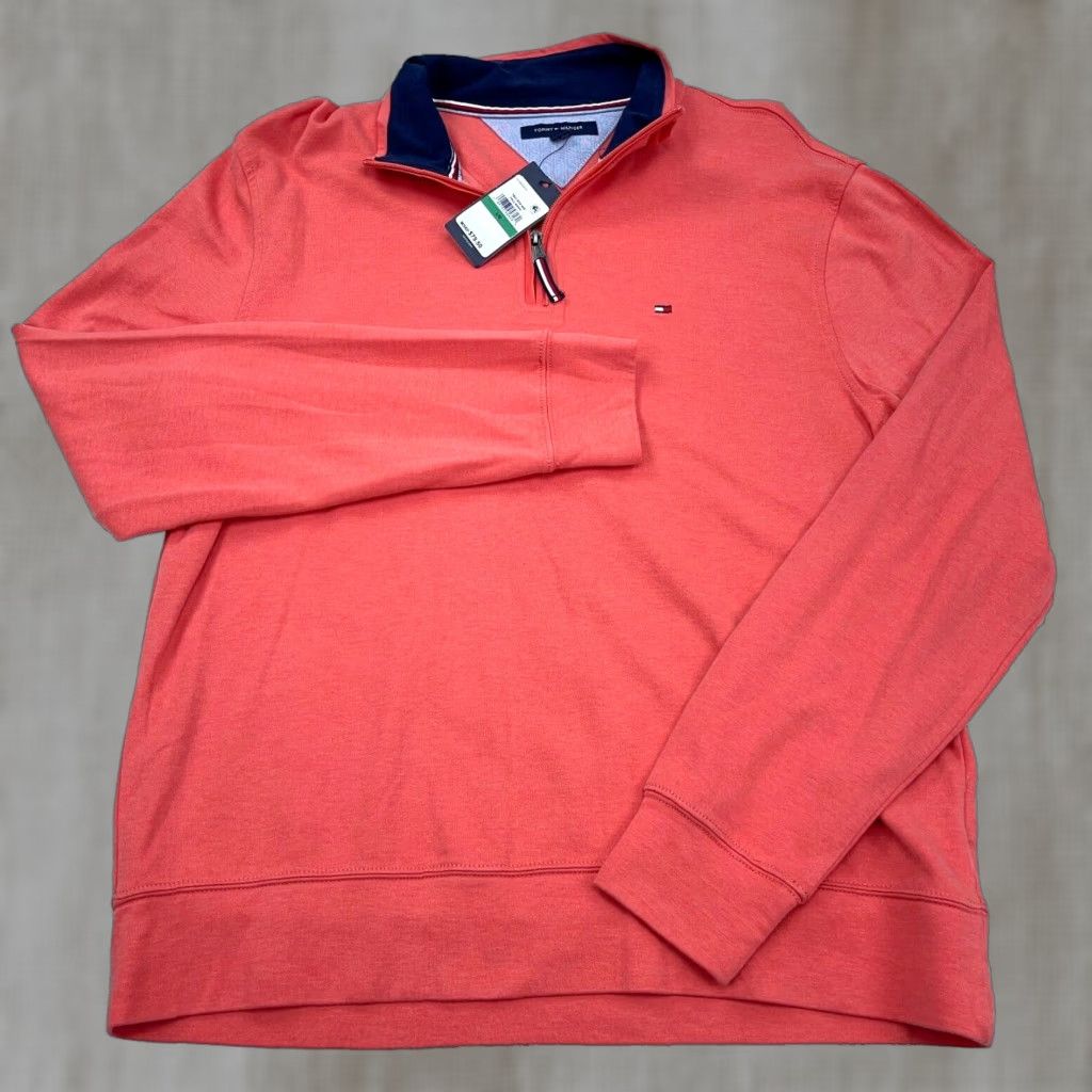 Tommy Hilfiger Tommy Hilfiger Sweater Men Large Pink Pullover 1/4 Zip Knit Vintage Modern Classic Golf Sweatshirt Size US L / EU 52-54 / 3 - 1 Thumbnail