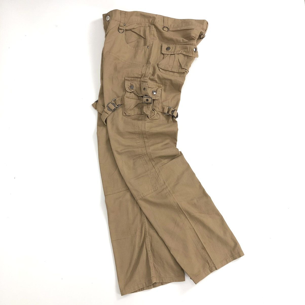 If Six Was Nine × Japanese Brand × LOWBOX Vintage Y2K Lowbox Bondage Double Knee Cargo Pants Size US 34 / EU 50 - 20 Thumbnail