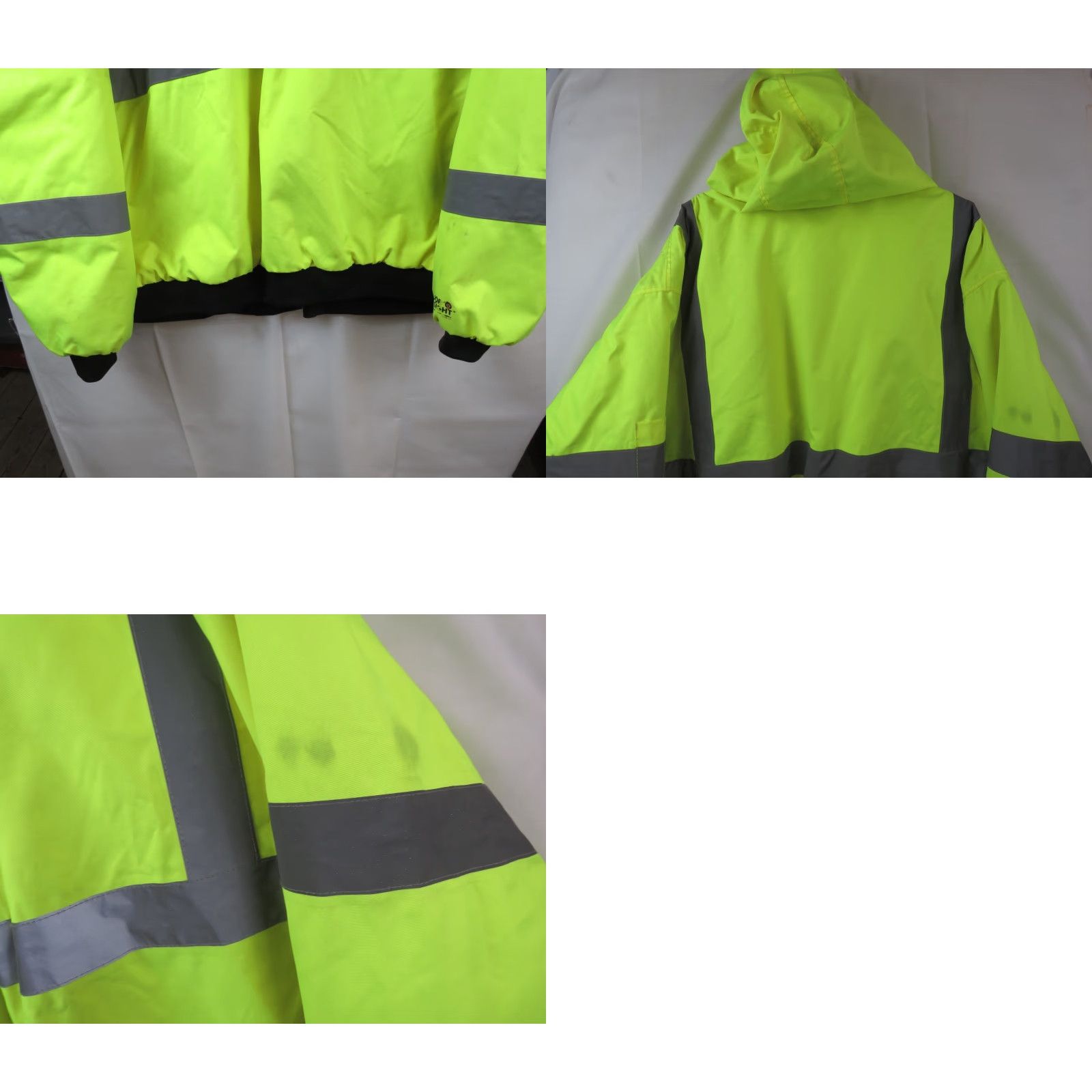 Vintage VINTAGE Reflective Bomber II Jacket 4XL Hi-Vis WaterProof ANSI Green Mens Flight Coat Size US XXL / EU 58 / 5 - 8 Thumbnail