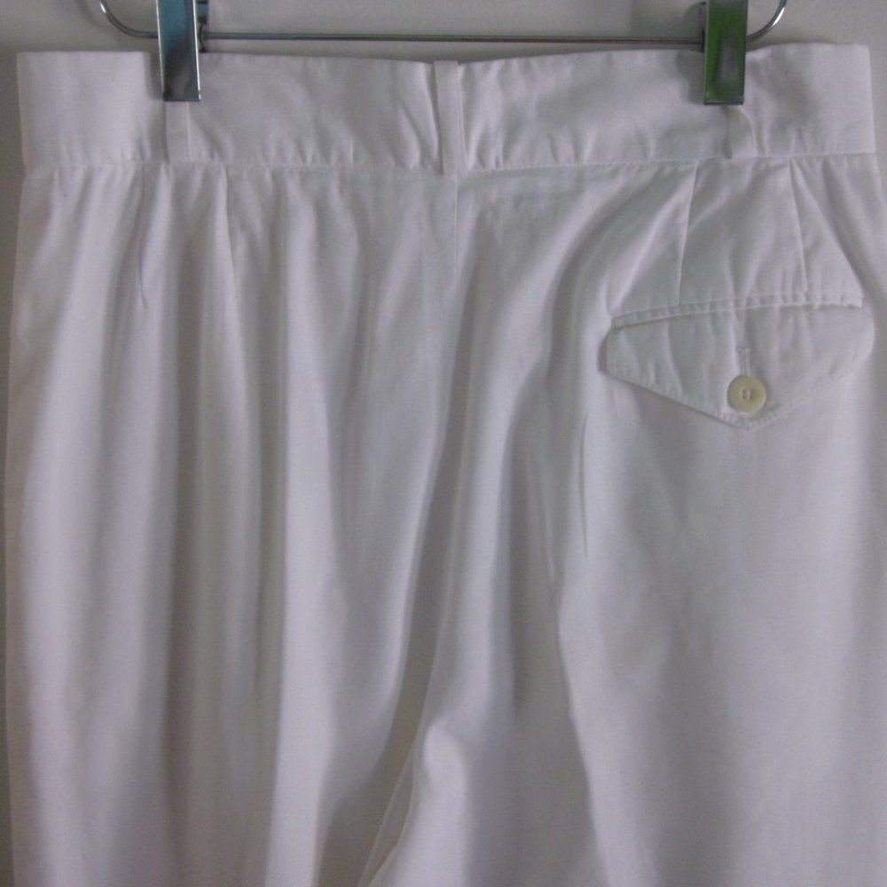 Jaeger Jaeger Vintage Pleated High Waist White Cotton Pant About Si Size 28" / US 6 / IT 42 - 9 Thumbnail