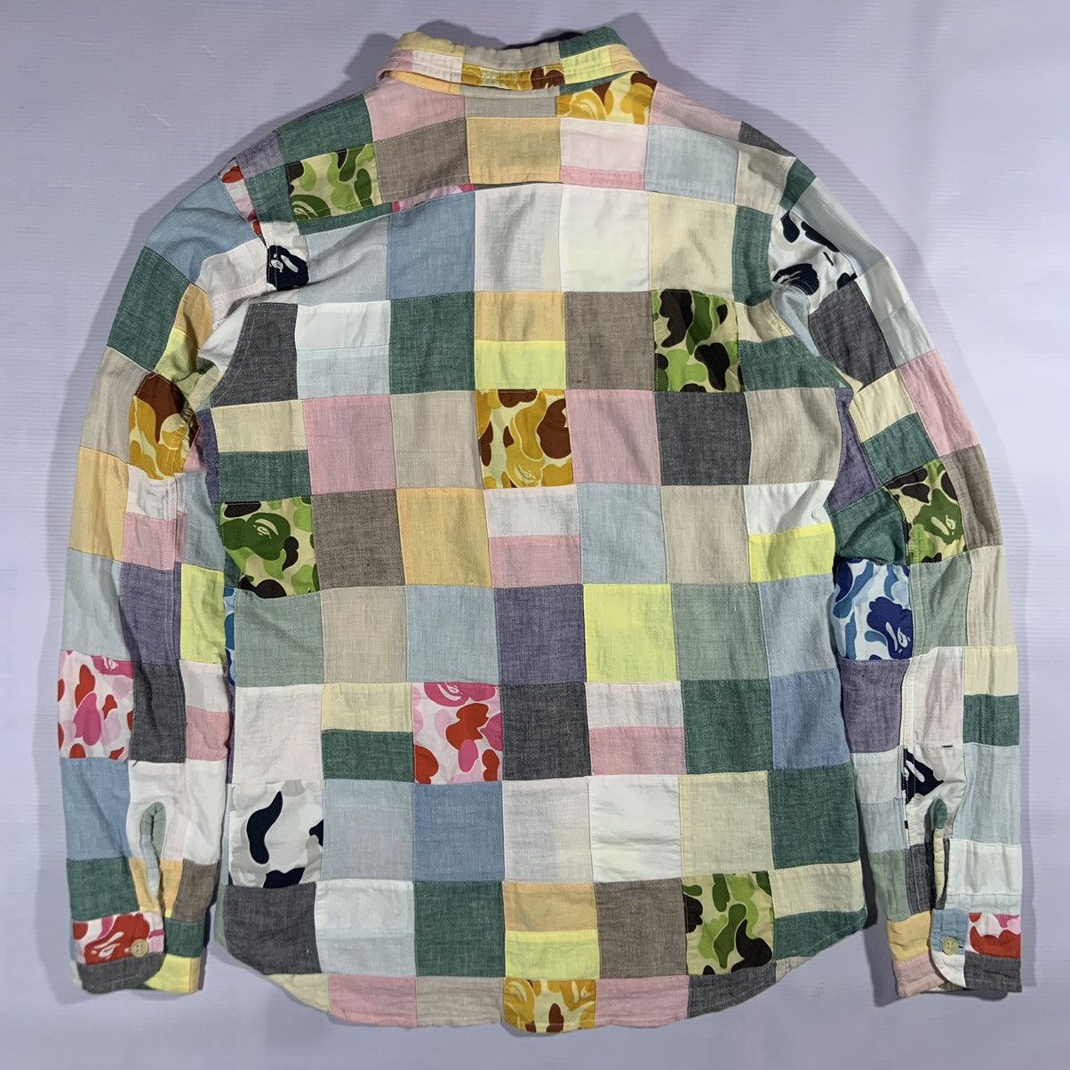 Bape × Nigo Patchwork Button Up Shirt Size US M / EU 48-50 / 2 - 2 Thumbnail