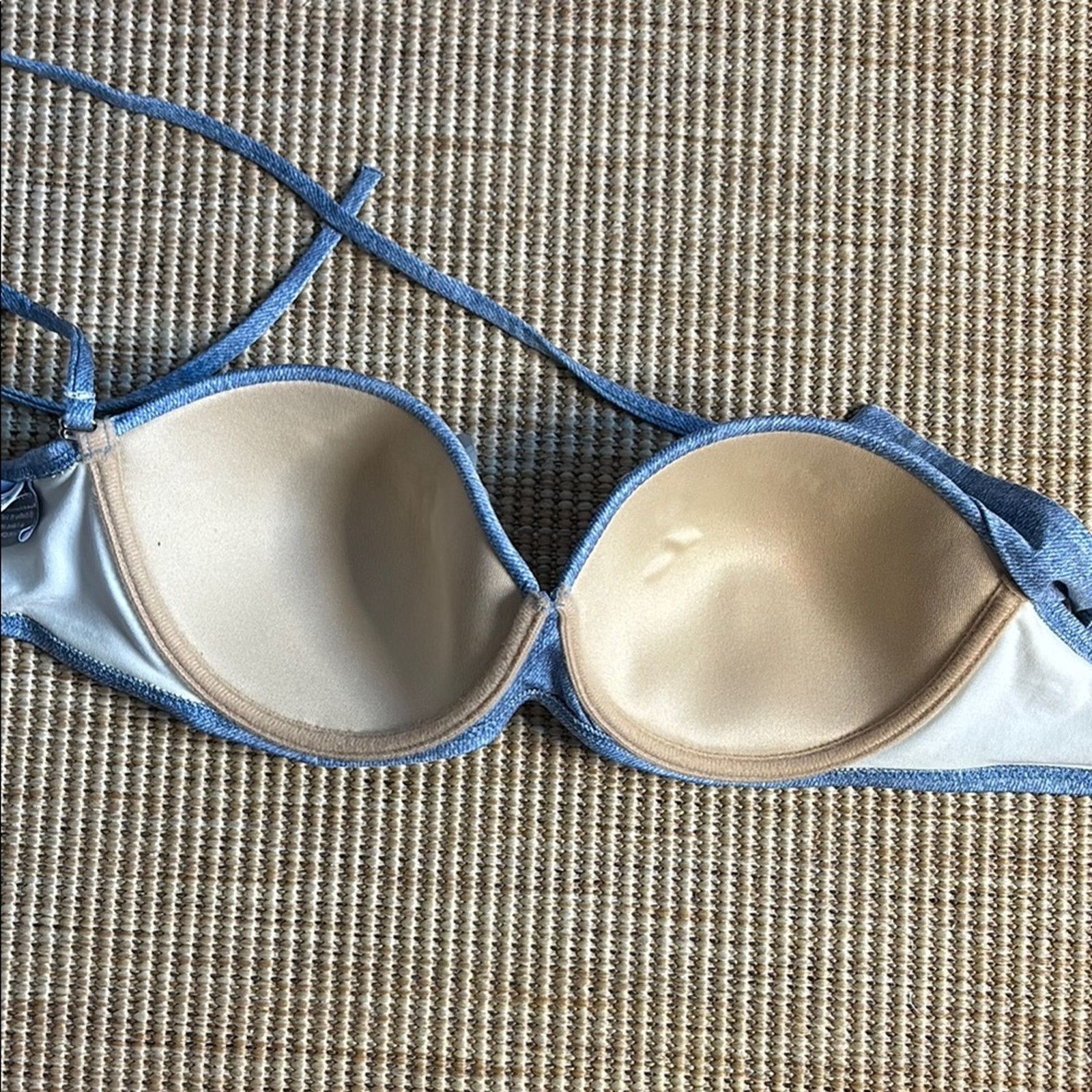 Blumarine NWT Blumarine Blue Denim Bikini Set Swimwear Size M Size ONE SIZE - 5 Thumbnail
