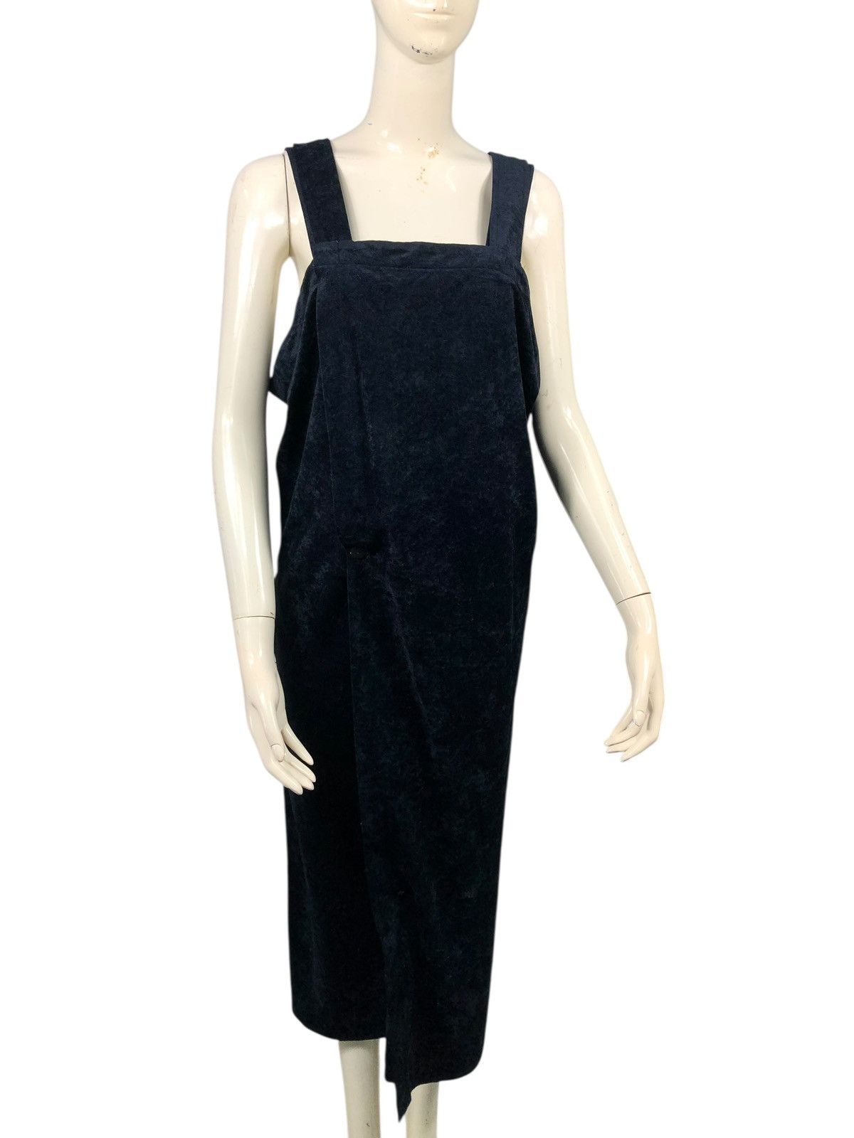 Comme des Garcons 🔥VINTAGE COMME DES GARCONS MIDI DRESS VELVET RICH BLACK Size M / US 6-8 / IT 42-44 - 3 Thumbnail