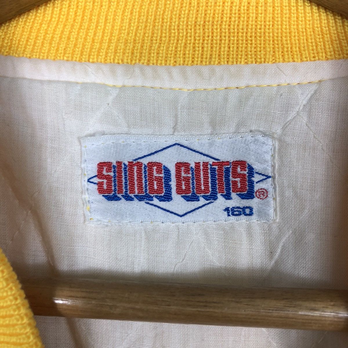 Japanese Brand 📌Sing Guts Bomber Jacket Spell Out Big Logo Issey Miyake Size US M / EU 48-50 / 2 - 20 Thumbnail