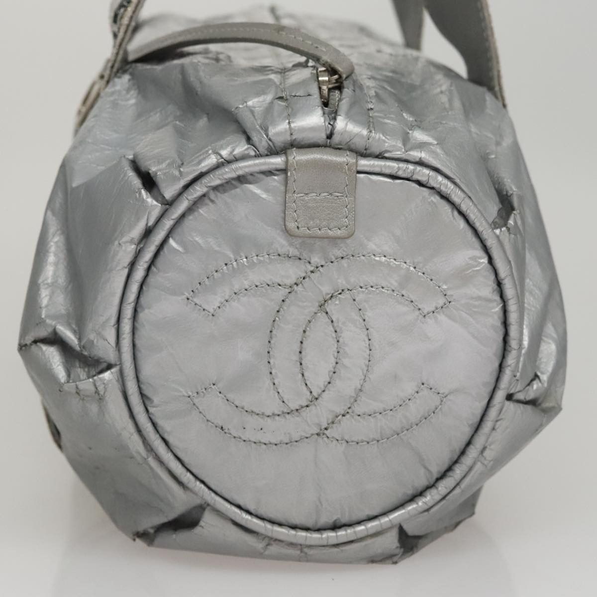 Chanel CHANEL Sports Hand Bag Coated Canvas Silver CC Size ONE SIZE - 5 Thumbnail
