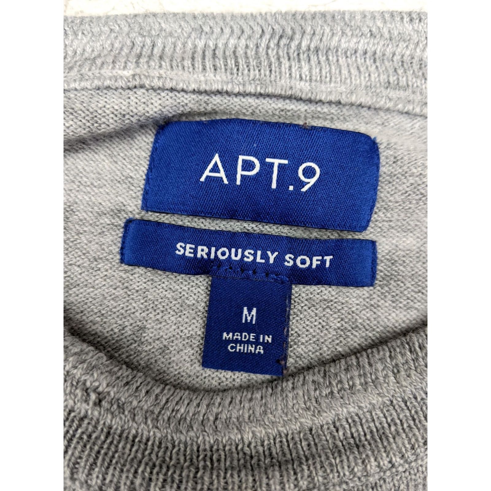 Apt. 9 Apt.9 Mens M Gray Heather Wool Blend Knit Crew Sweater Pullover Seriously Soft Crew Neck Knitwear Size US M / EU 48-50 / 2 - 5 Thumbnail