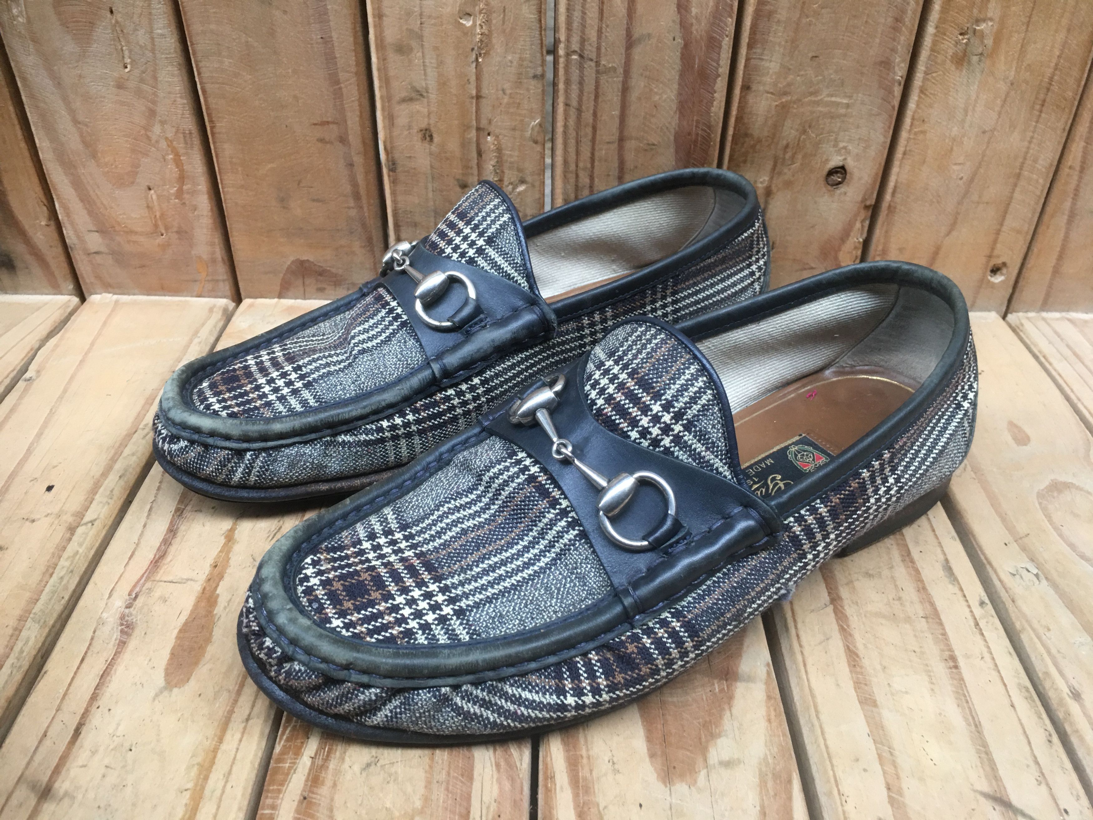 Gucci VTG 1953 Gucci blue checked denim loafers UK 6 Size US 6.5 / EU 39-40 - 19 Thumbnail