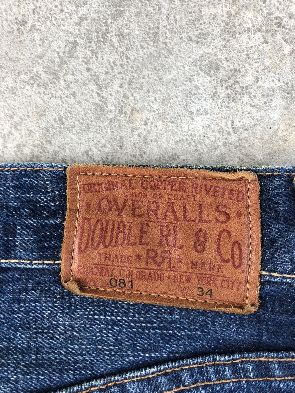 RRL Ralph Lauren Vintage Double RL 081 Selvedge Denim Buckle Back Distressed Size US 34 / EU 50 - 20 Thumbnail