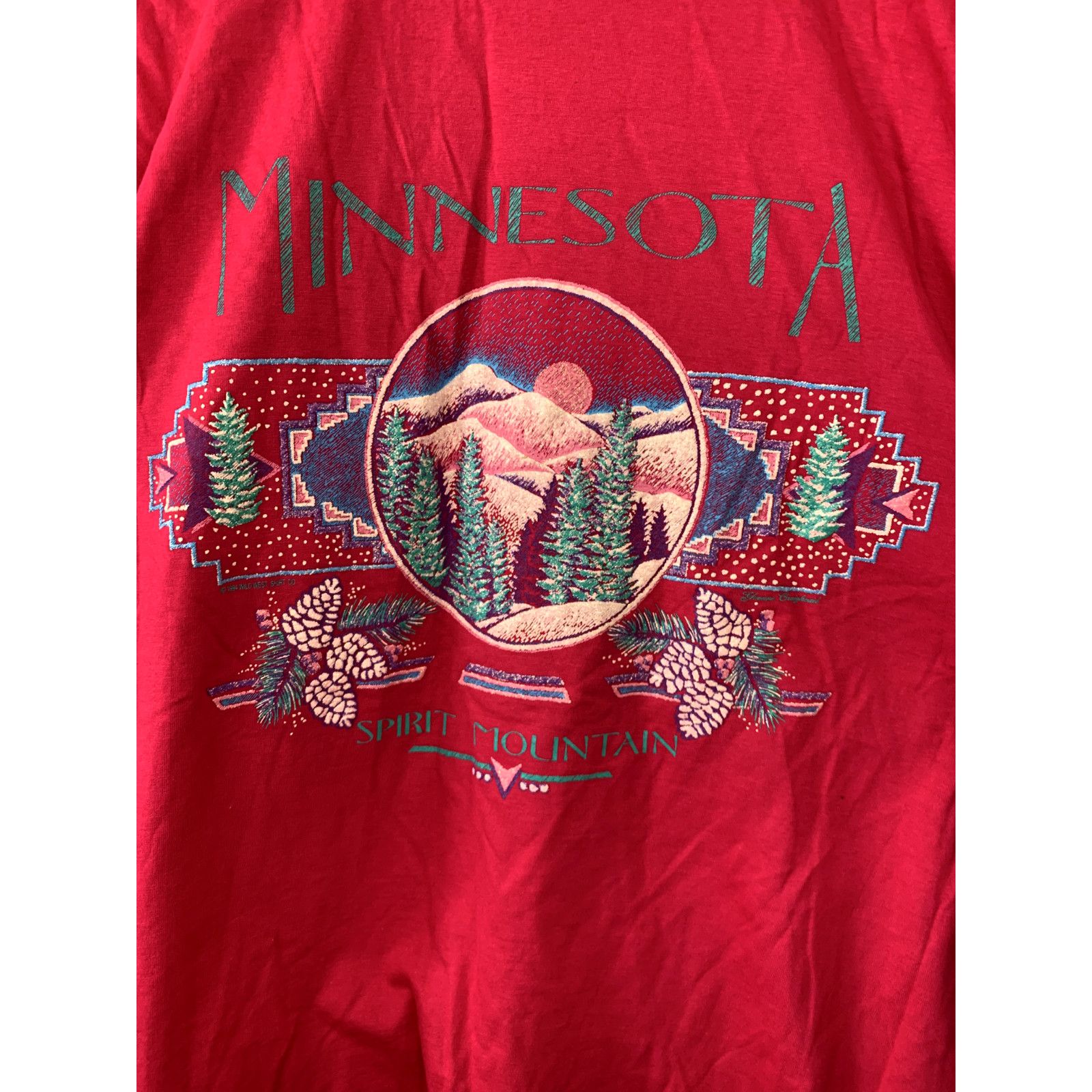 Jerzees Vintage Spirit Mountain Shirt Minnesota MN T-Shirt VTG 90s L Size US L / EU 52-54 / 3 - 2 Thumbnail