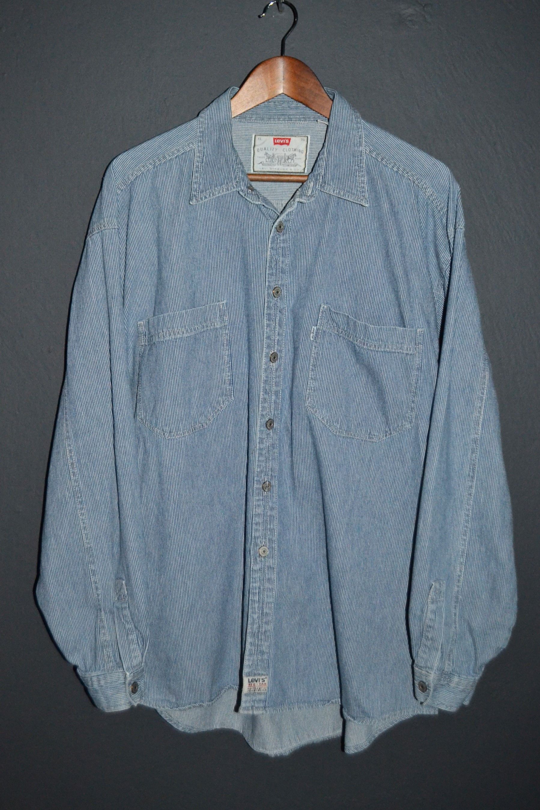 Levi's Levi's Vintage 1990s Shirt Striped XL Oversized Size US XL / EU 56 / 4 - 1 Thumbnail