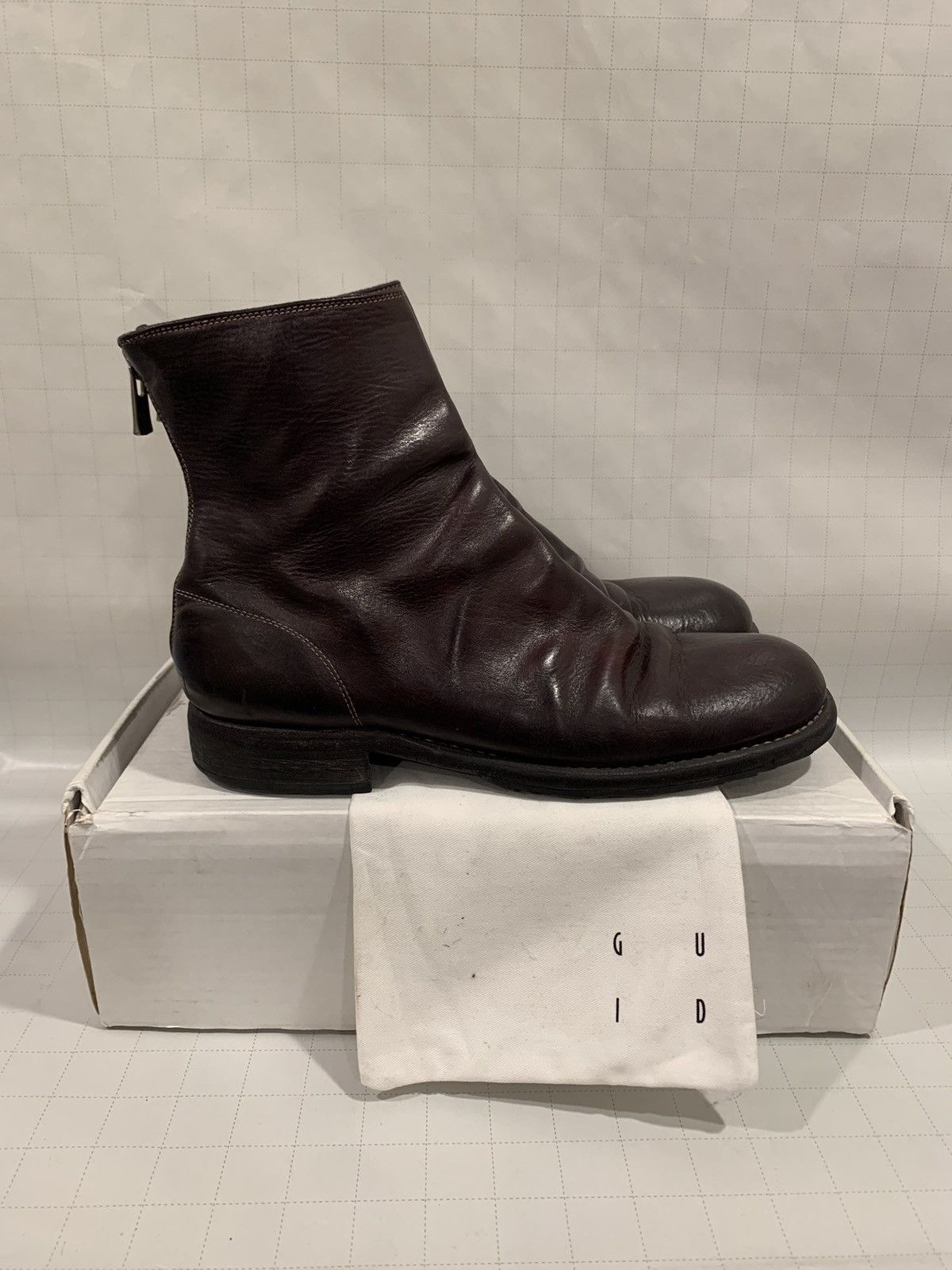 image of Guidi 986 Shoes in Dark Purple, Men's (Size 11)