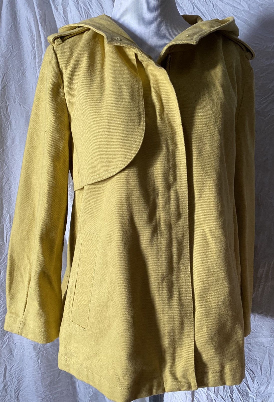 Gap Gap, Mustard, Tent Style, Hooded Jean Jacket Size M / US 6-8 / IT 42-44 - 15 Thumbnail