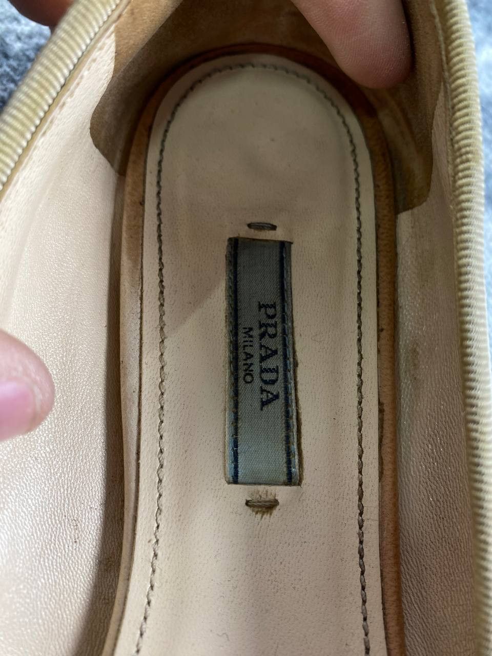 Prada Prada Quilted Bow Leather Ballet Flats Women Size 38 Beige Size US 8 / IT 38 - 18 Thumbnail
