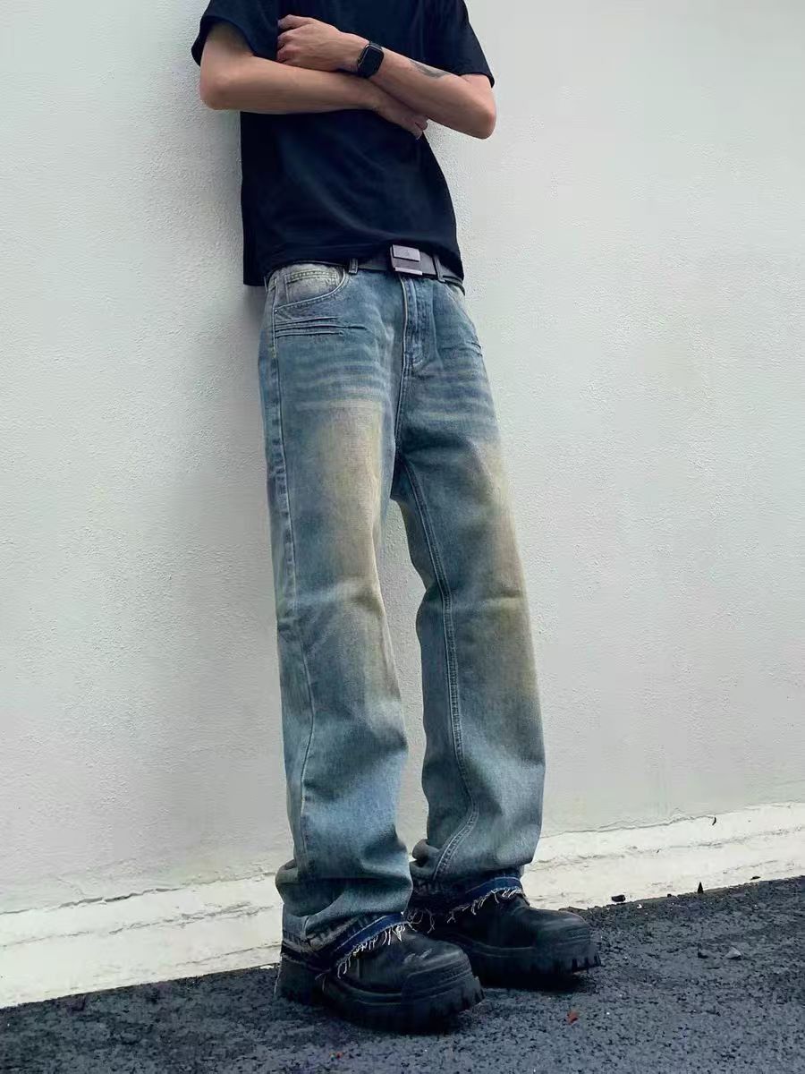 Vintage Vintage baggy straight leg casual jeans Size US 34 / EU 50 - 1 Thumbnail