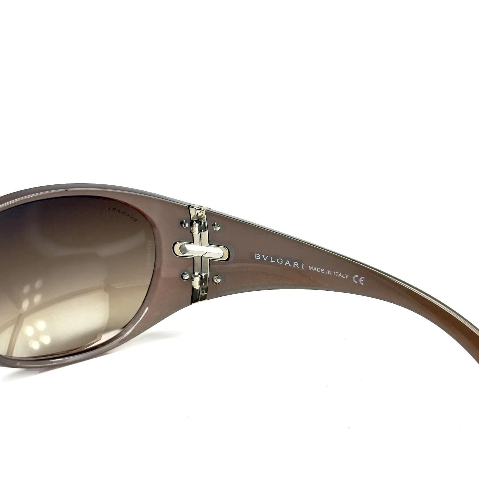 Bvlgari BVLGARI BV8040S 8040 Brown Gold Pearl Wrap Mask Sunglasses Size ONE SIZE - 3 Thumbnail