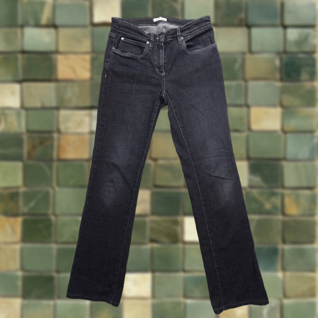 Eileen Fisher Eileen Fisher Slim Straight Jeans Womens Size 2 Black Low Rise Organic Cotton Size 26" / US 2 / IT 38 - 1 Thumbnail