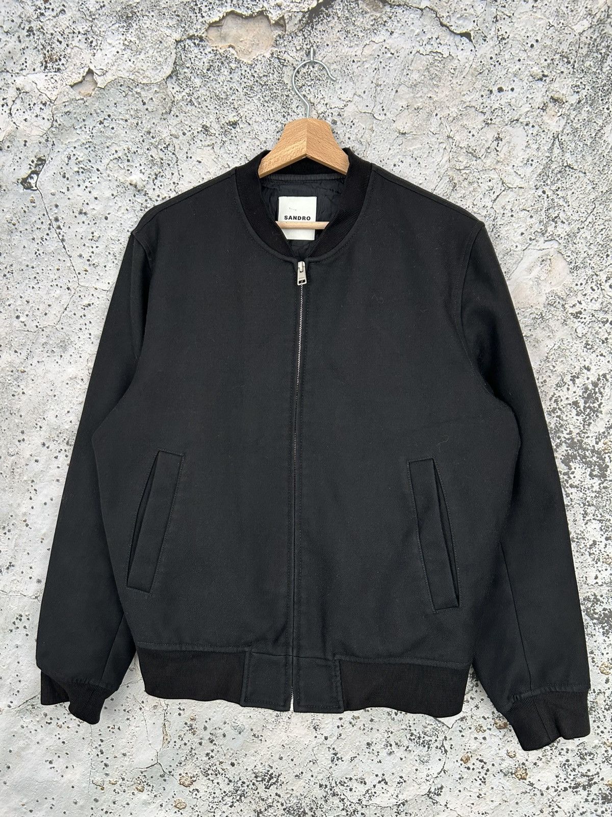Sandro Sandro Wool Bomber Jacket Avant Garde Luxury Premium Grunge Size US M / EU 48-50 / 2 - 1 Thumbnail
