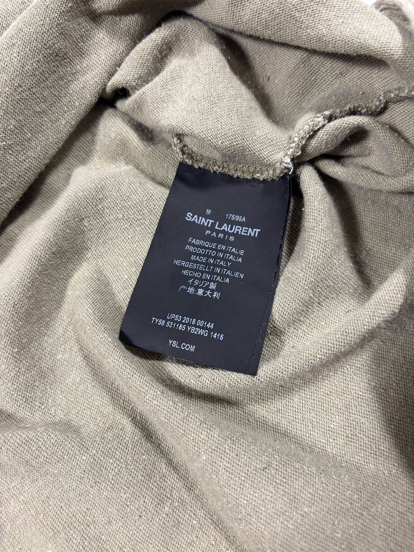 Saint Laurent Paris Rive Gauche Logo Tee Size US M / EU 48-50 / 2 - 6 Thumbnail