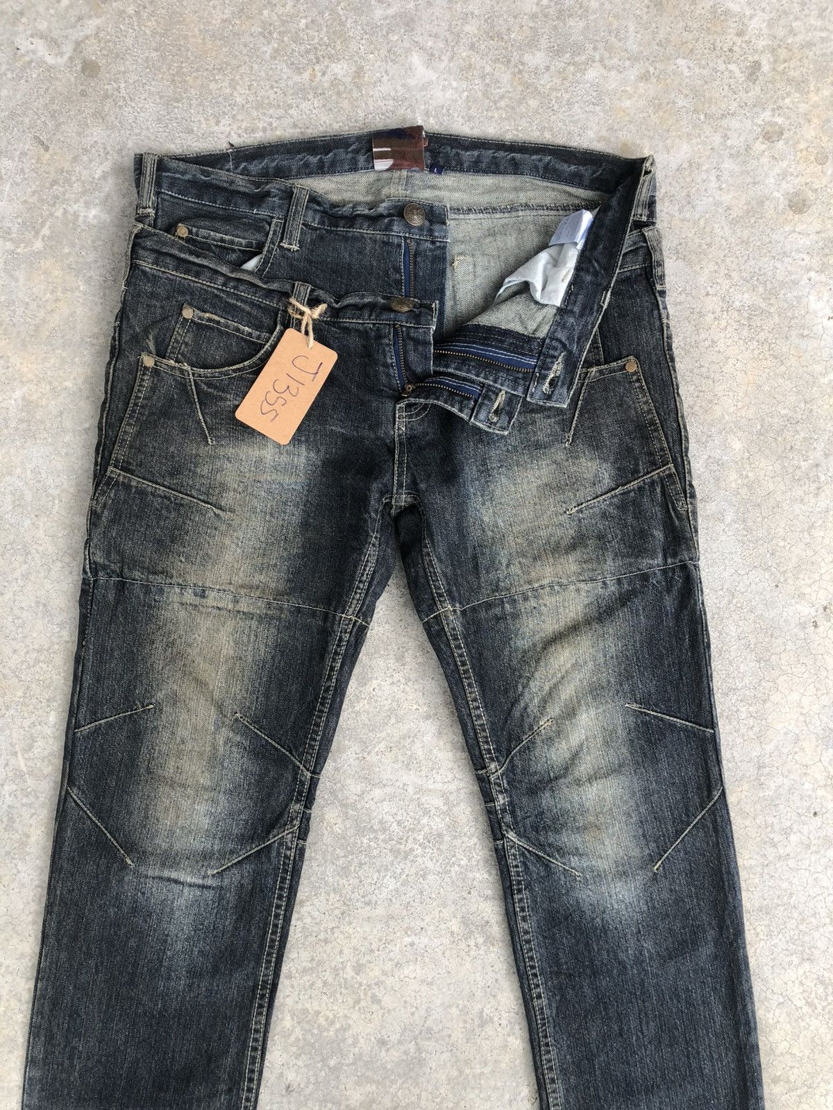 Japanese Brand Japanese Denim Lab Double Waist Distressed Denim Slim Size US 34 / EU 50 - 4 Thumbnail