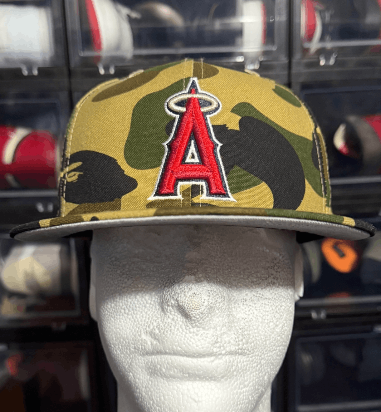 bape NEW ERA 59FIFTY CAP GREEN L （7 1/2） BAPE x MLB New Era 59Fifty Fitted Cap Angels Green 7 1/2